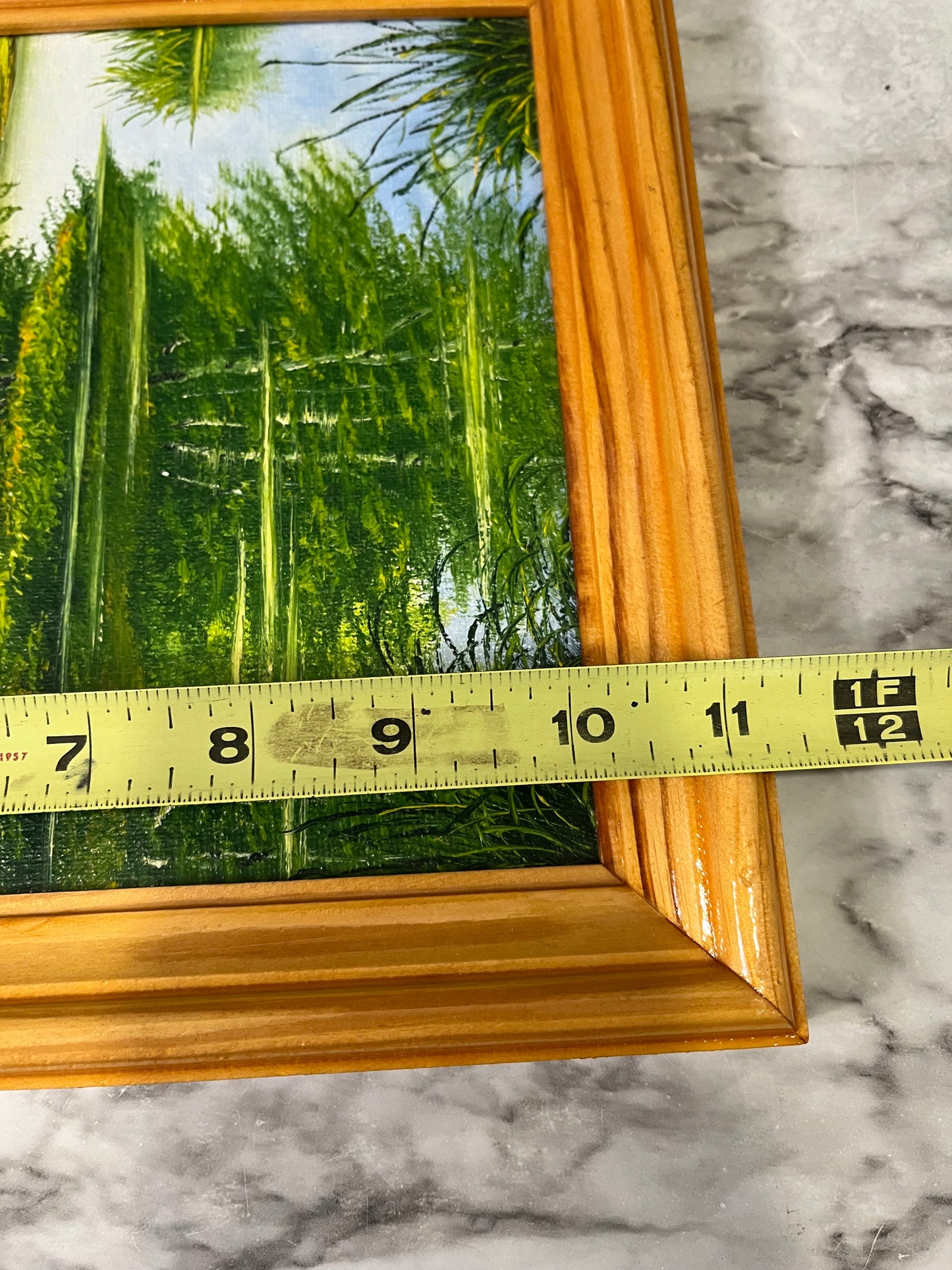 Original Painting of Trees in Light Frame
