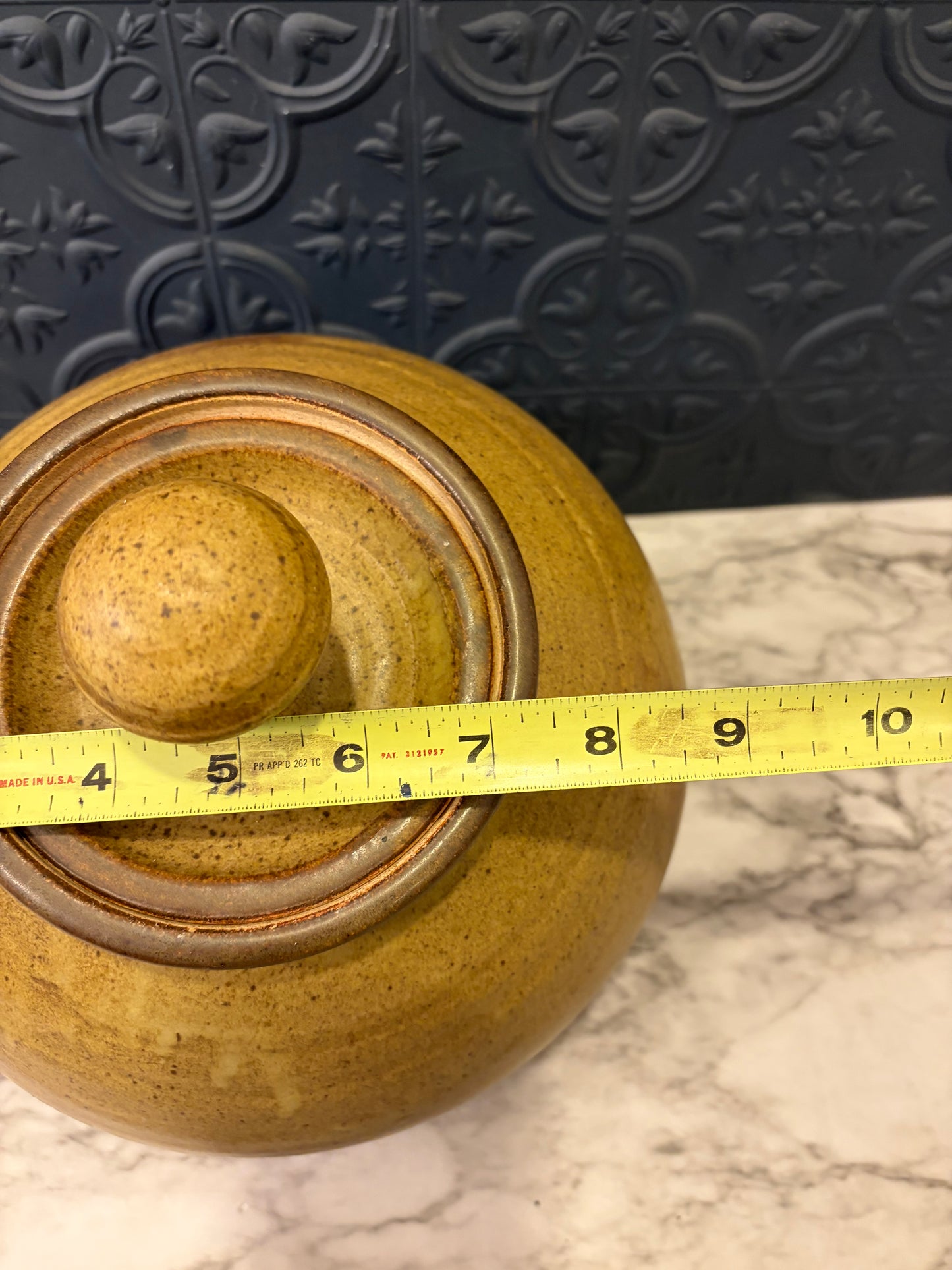 Pottery with Lid Canister style