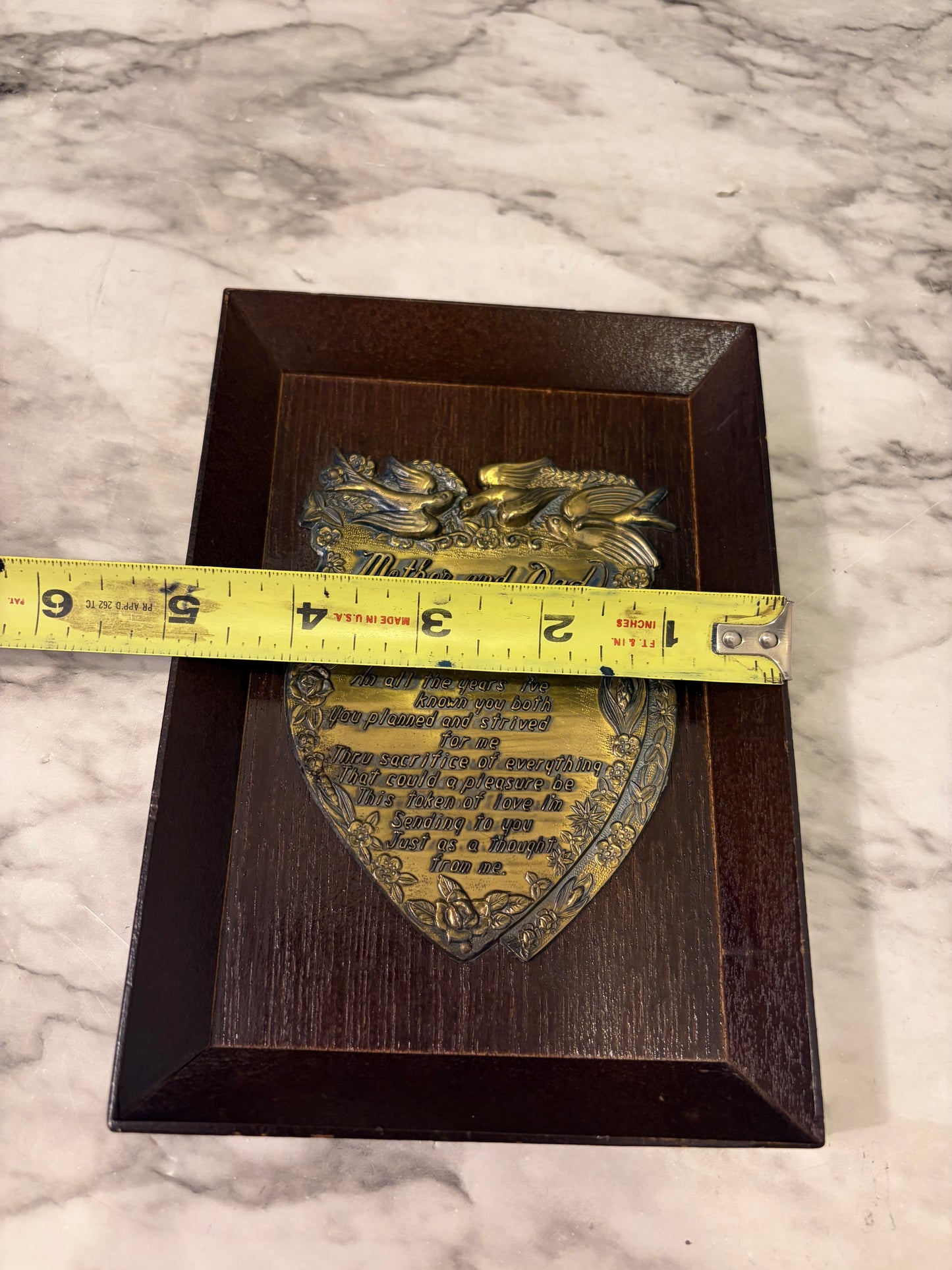 Mother and Dad Plaque