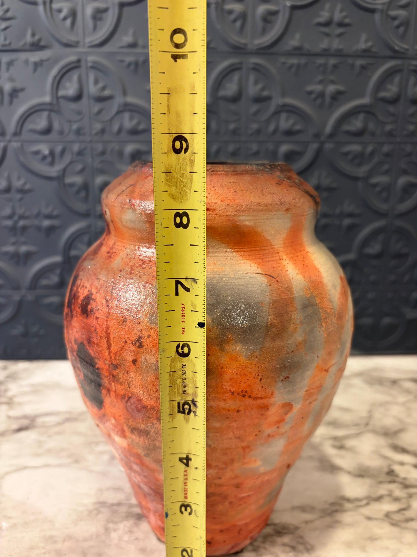Studio Pottery Multi Color Vase 8.5"