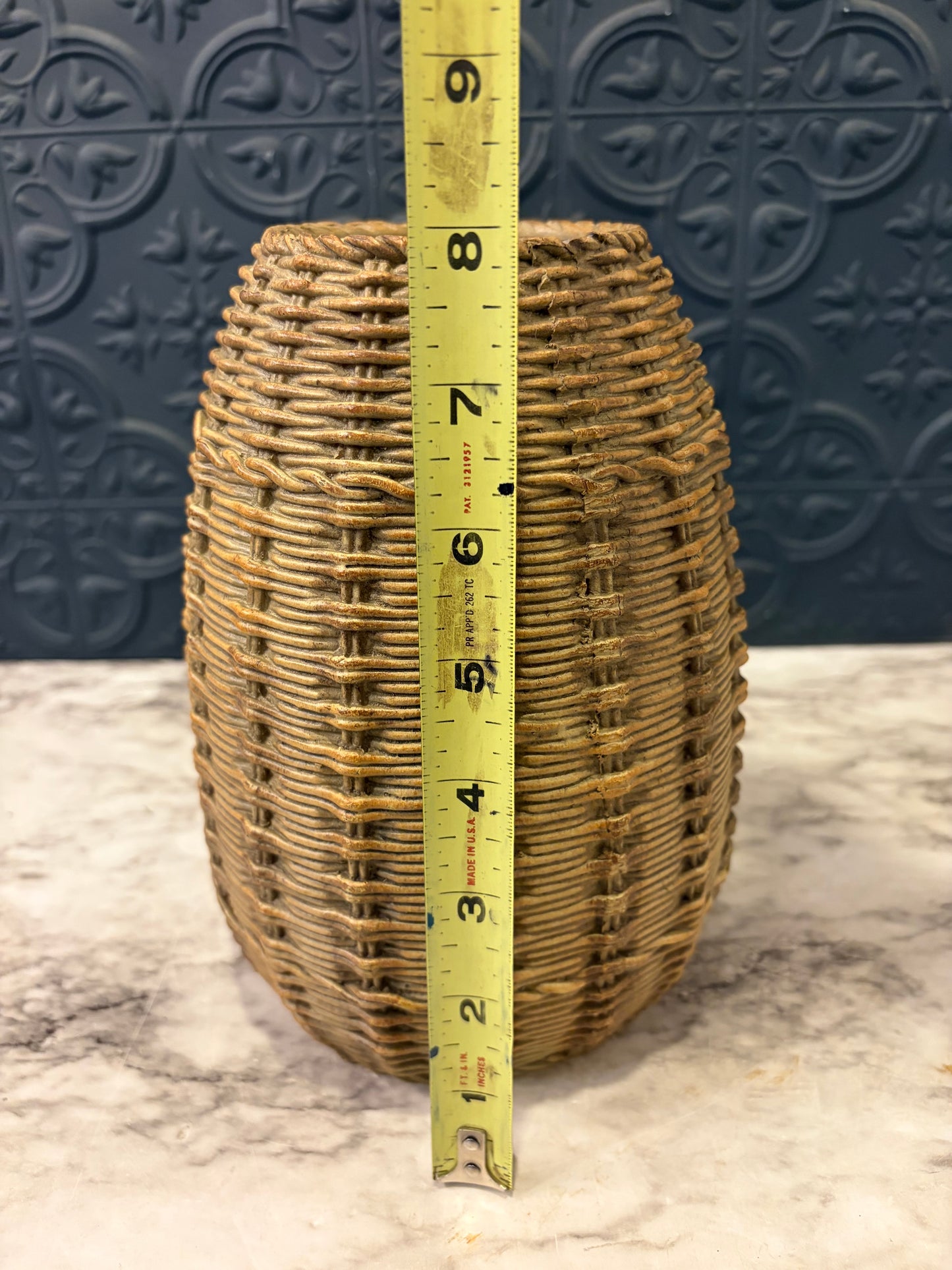 Wicker Looking Vase