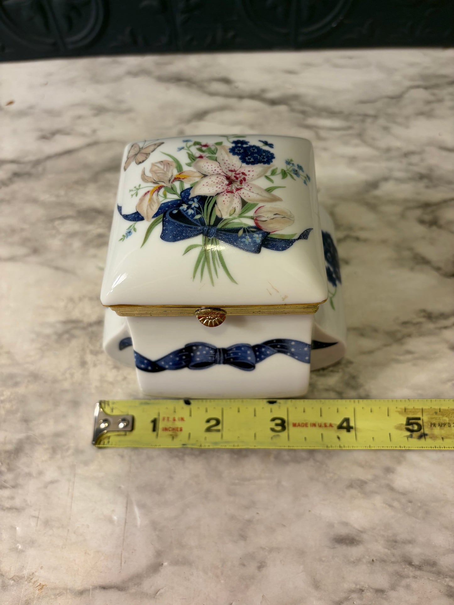 Vintage Schmid Porcelain Music Trinket Box