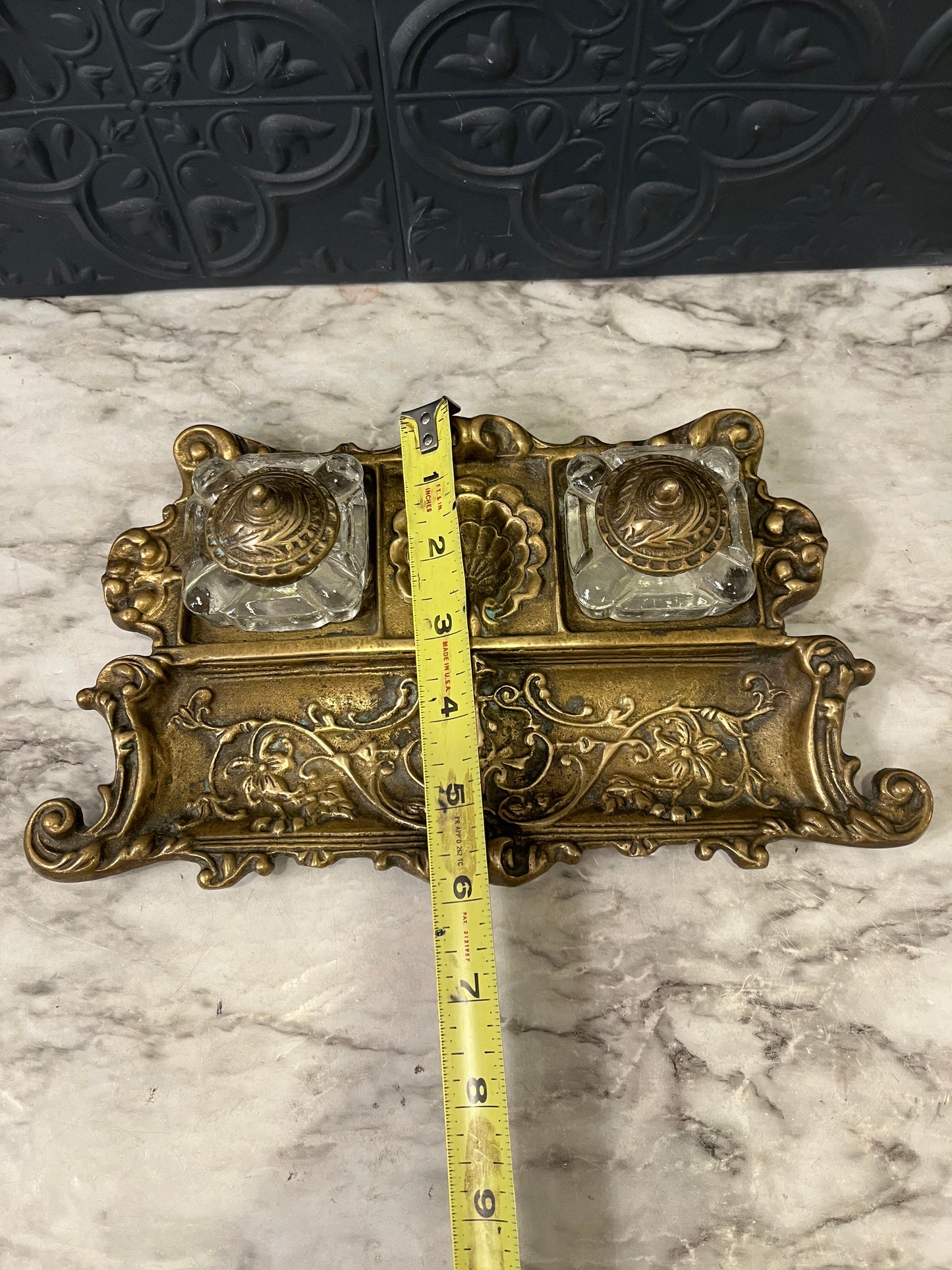 Antique Art Nouveau ink well