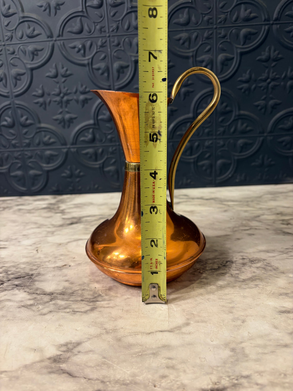 Small Copper Pitcher withBrass Handle