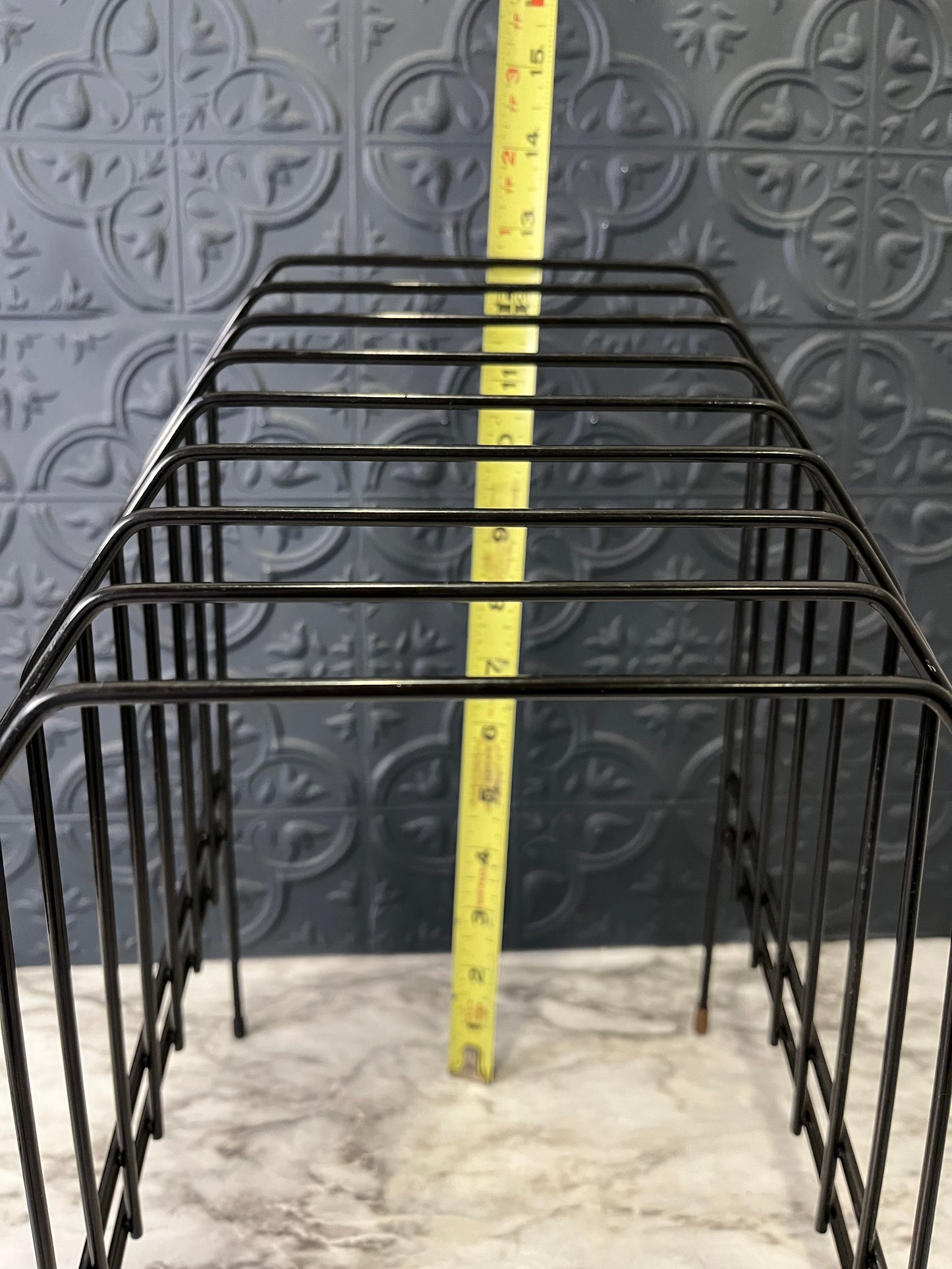 Black Wire Tabletop Record Holder