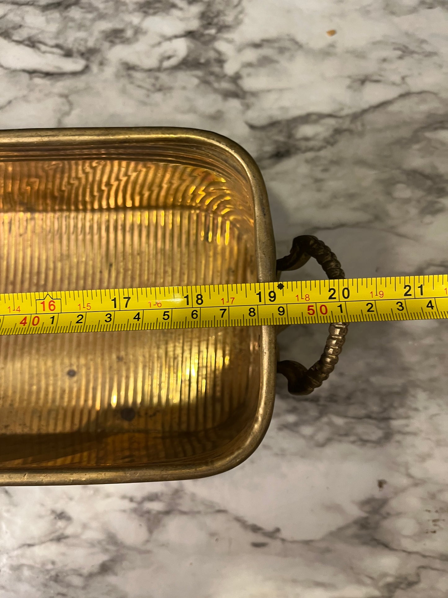 Long Narrow Brass Planter