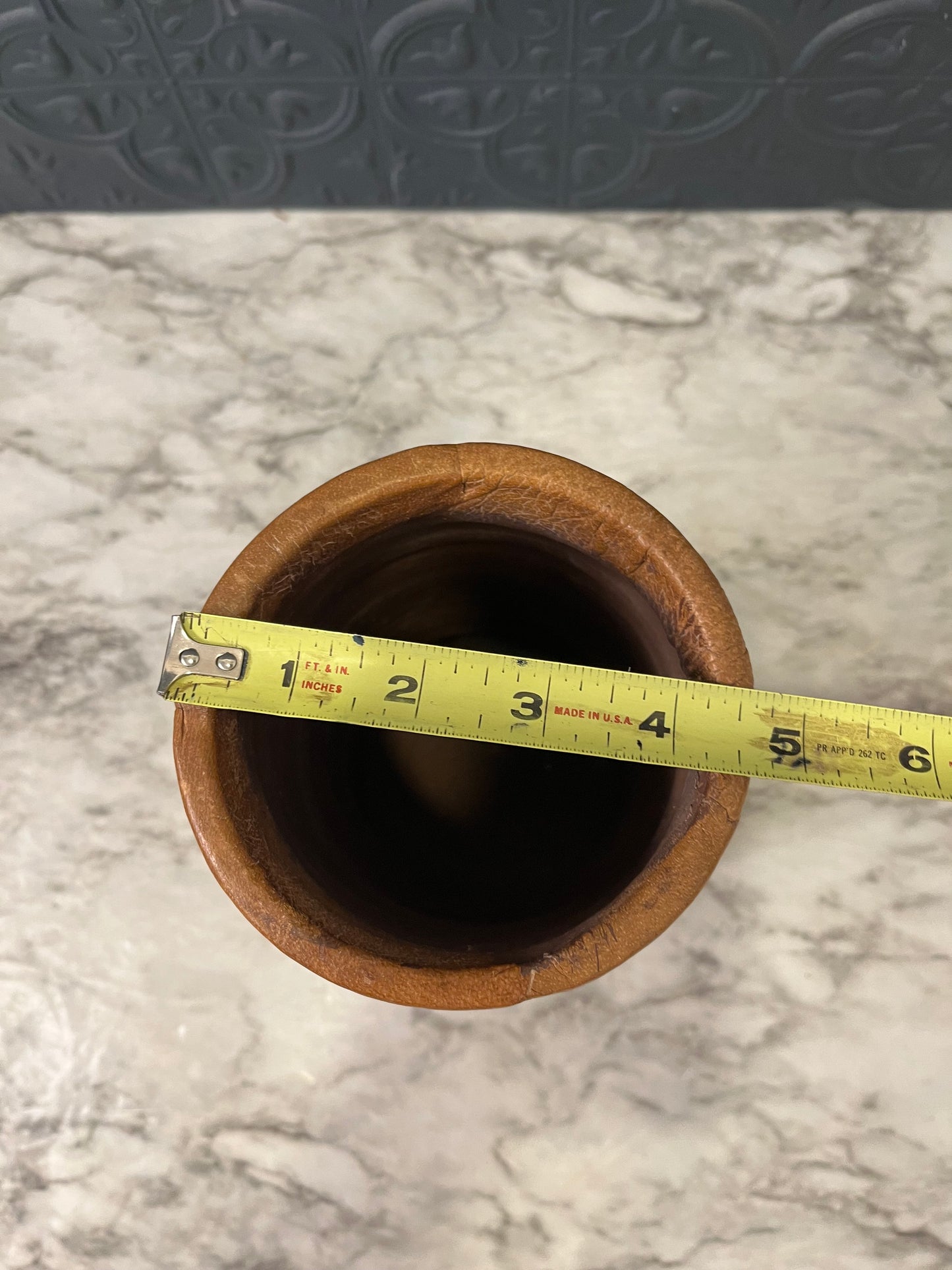 Leather Wrapped Canister