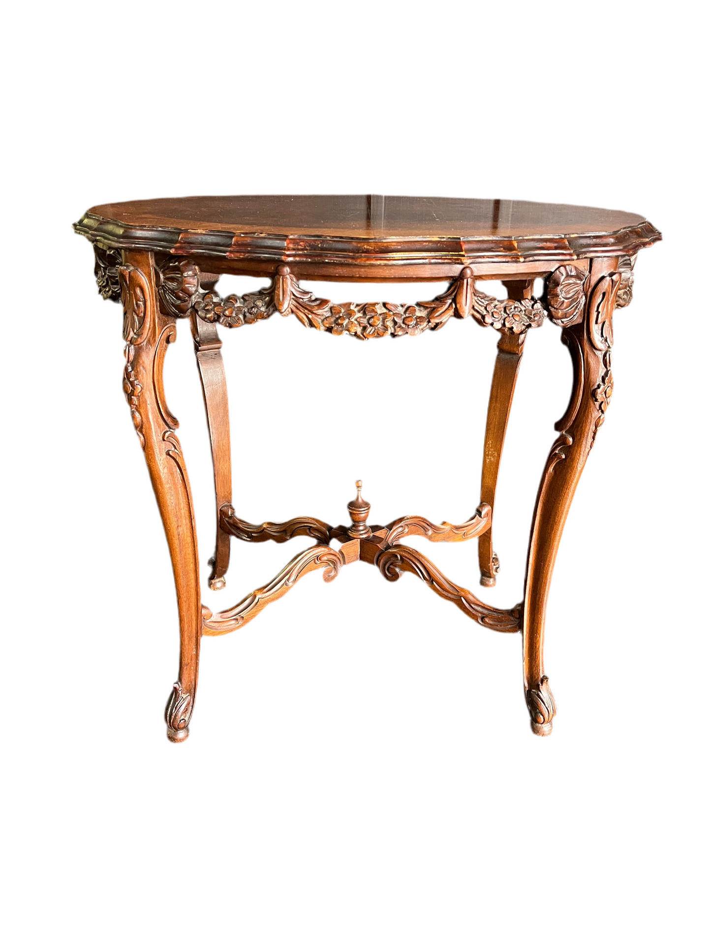 Antique French Walnut carved wood table