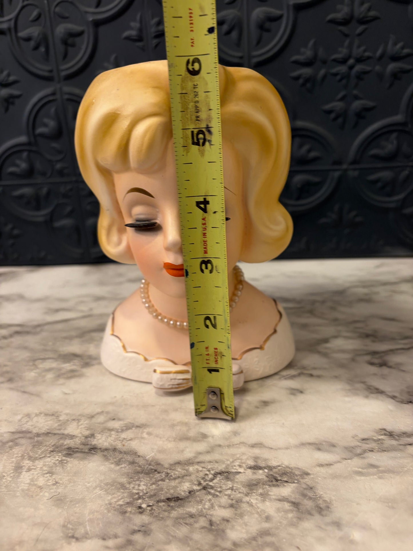 1962 National Pottery Lady Head Vase