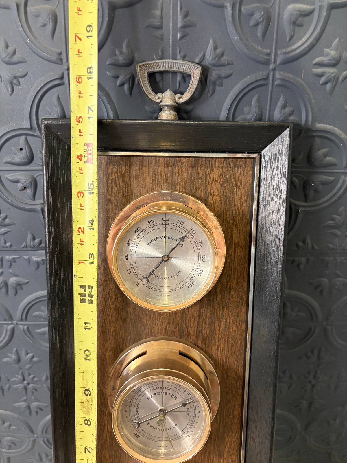 Springfield Weather Station Faux Wood, BlackTrim
