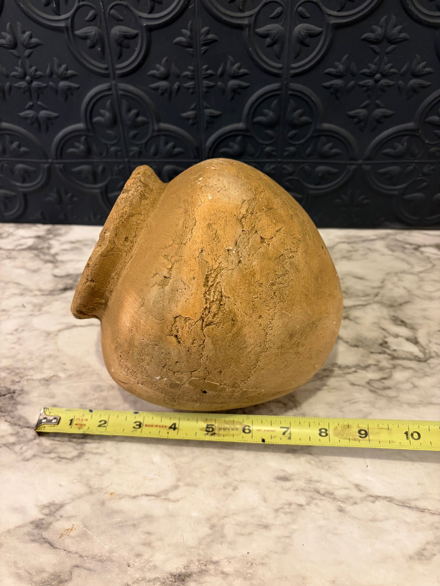 Brown Clay Vase Side Lay