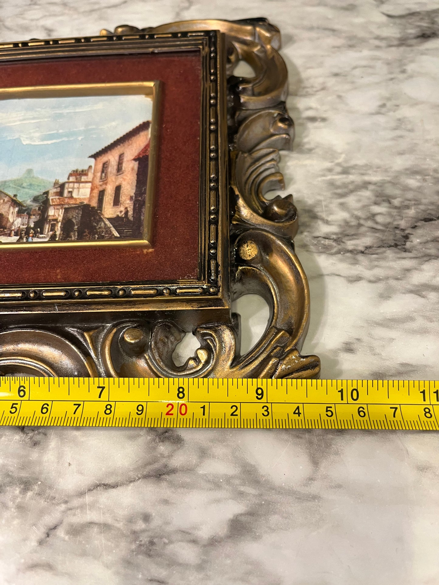 Ornate Plastic Frame with Village