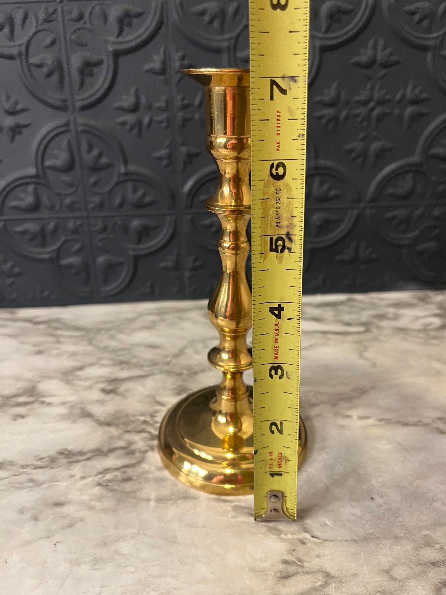 Brass Candle holder 7.5" Round Center