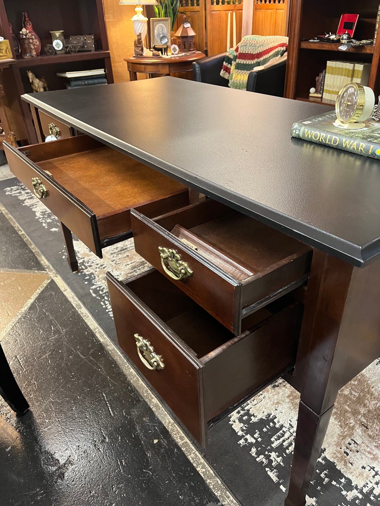 Painted Black top wood desk