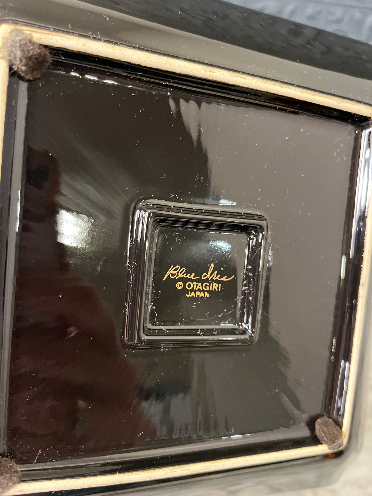 Otagiri Blue Iris Square Glass Tray