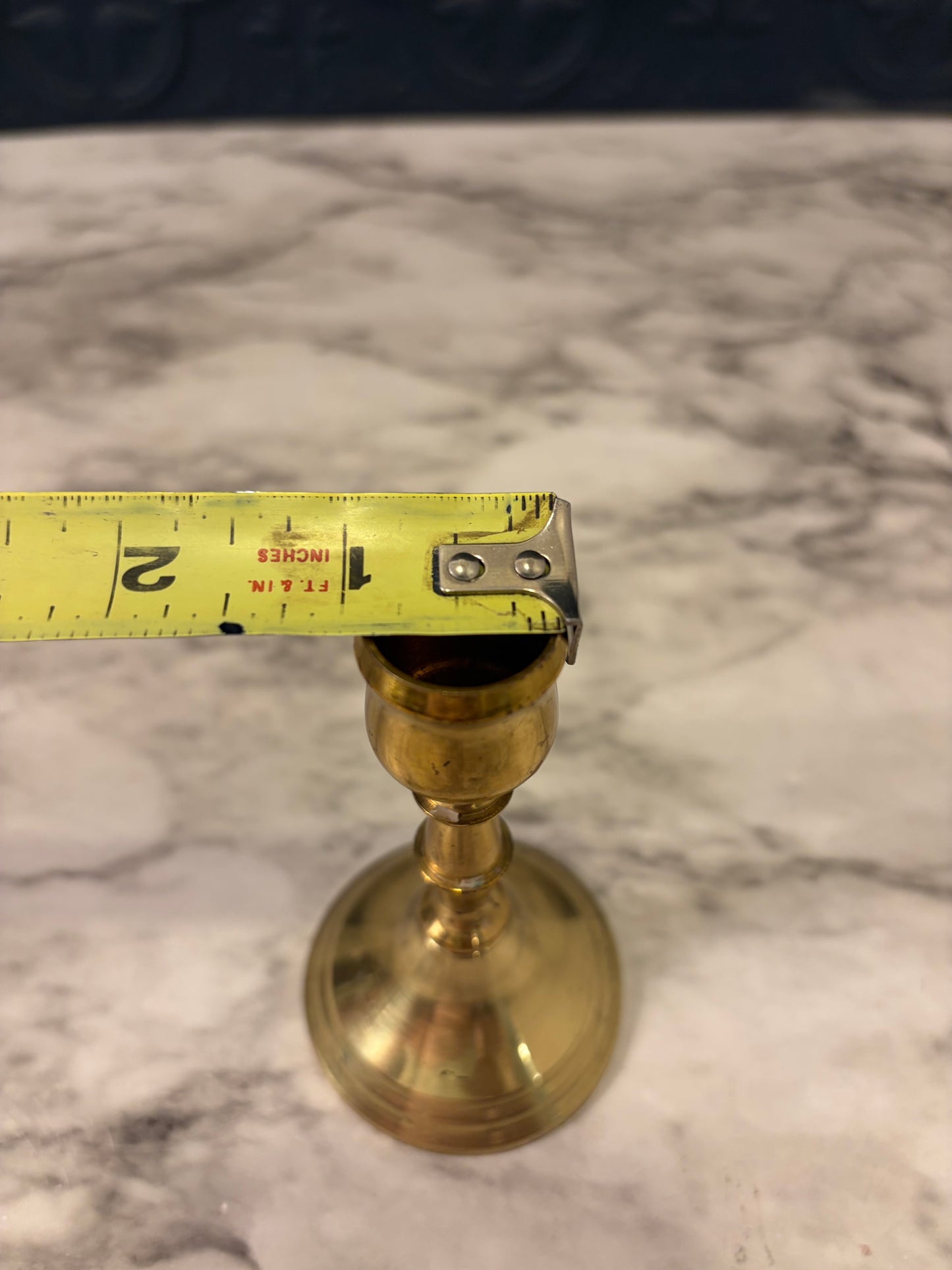 Brass Candle Holder 4" x .75"