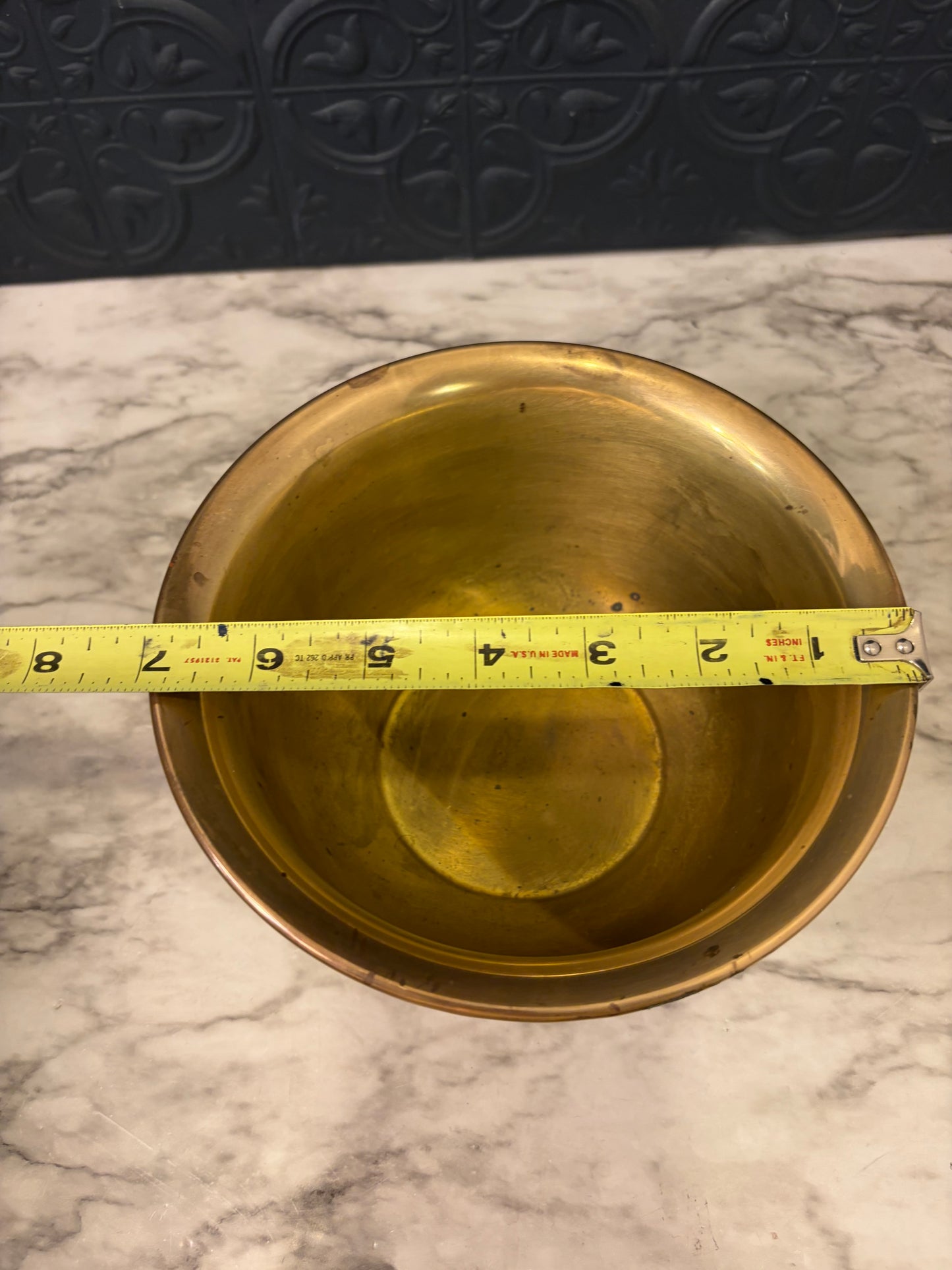 7" Brass Bowl with 3 Feet (2)
