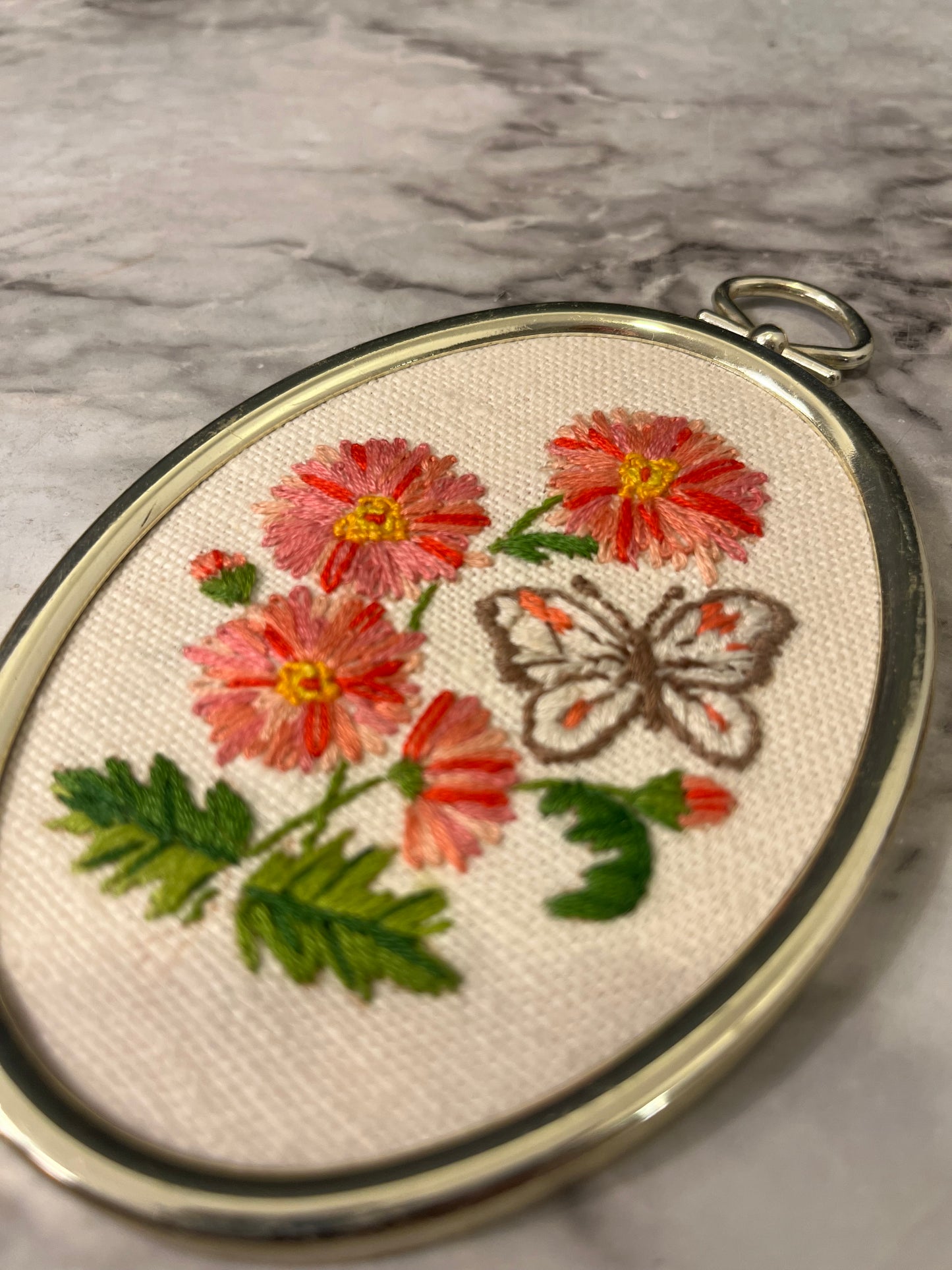Mini Floral Crewel Butterfly