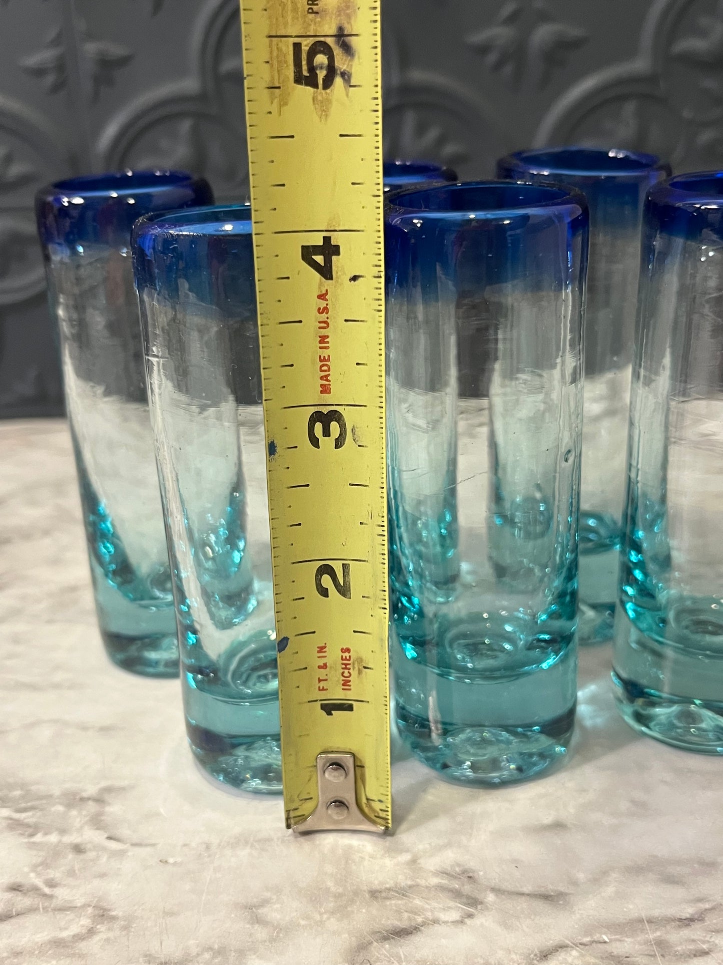 Handblown Tequilla Shot Glass Set of 6