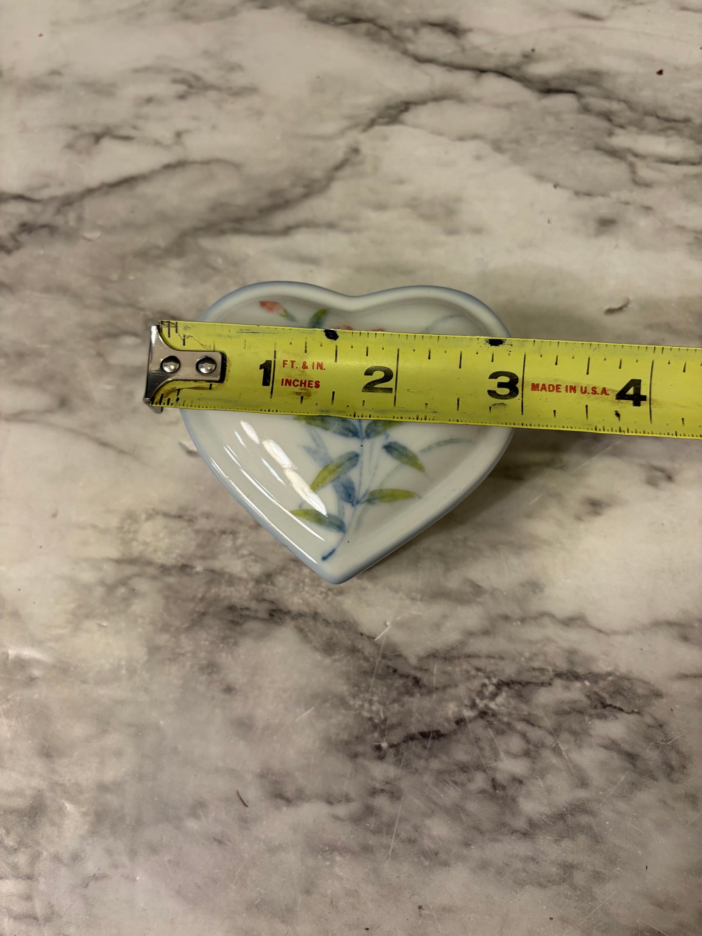 Porcelain Heart box with Flower