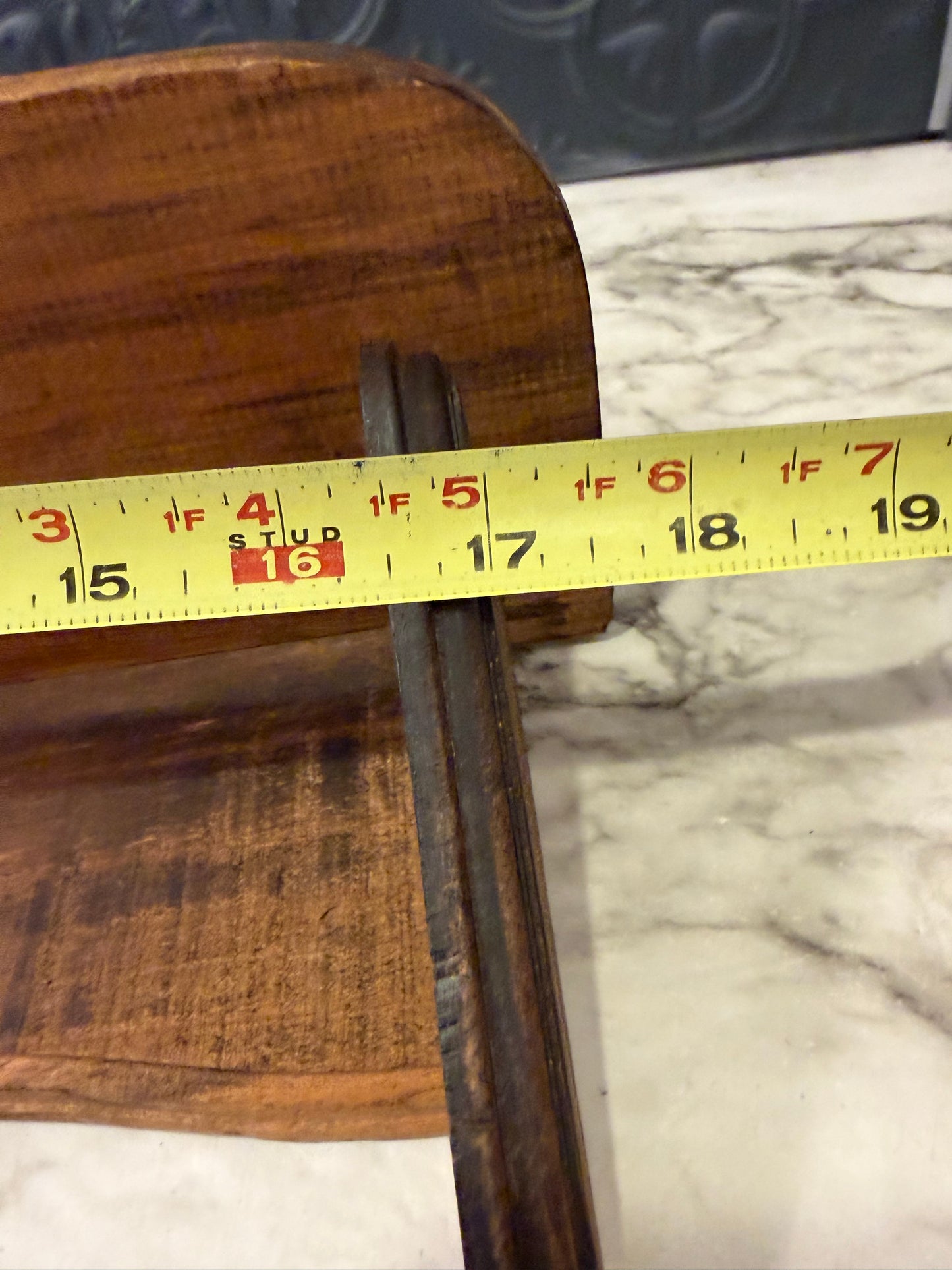 Wood Trinket Shelf With Heart Cutout 17.5"