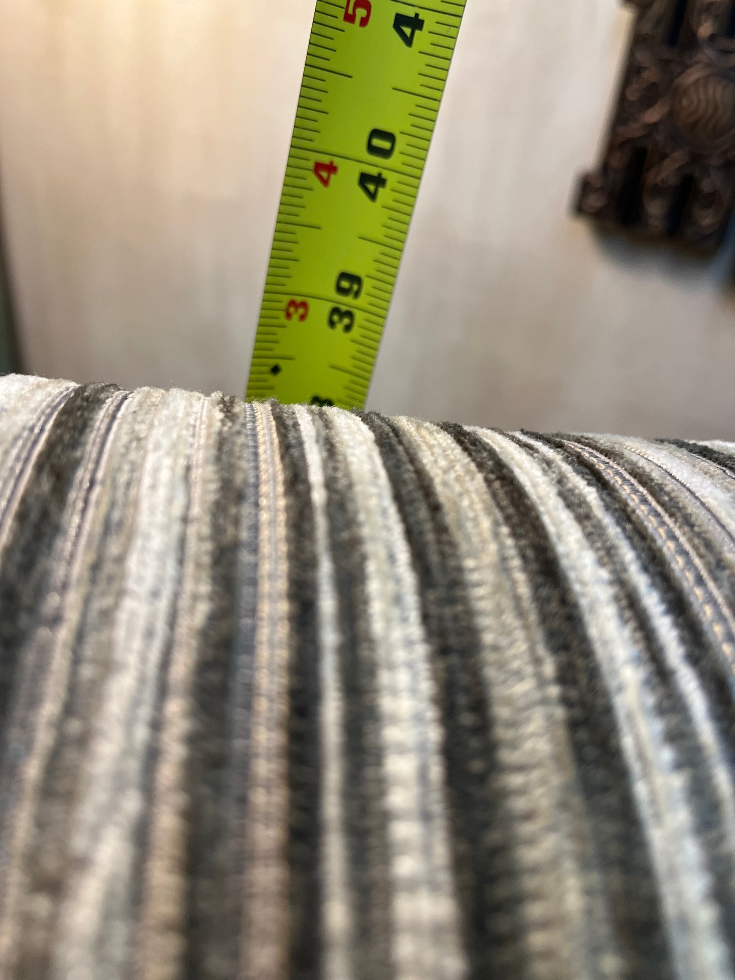 Green Striped Arm Chair