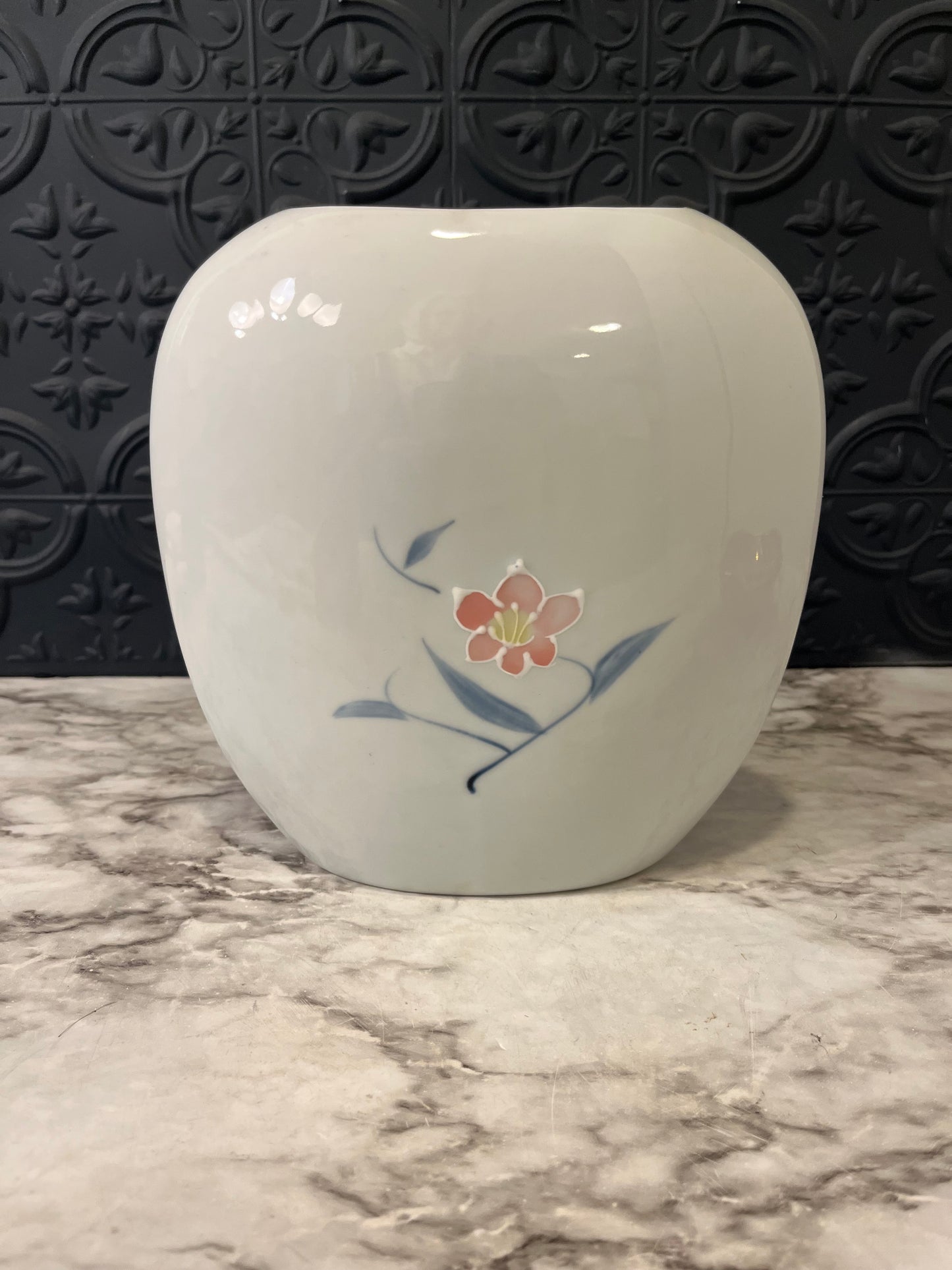 Japanese Hand Painted Oval Vase