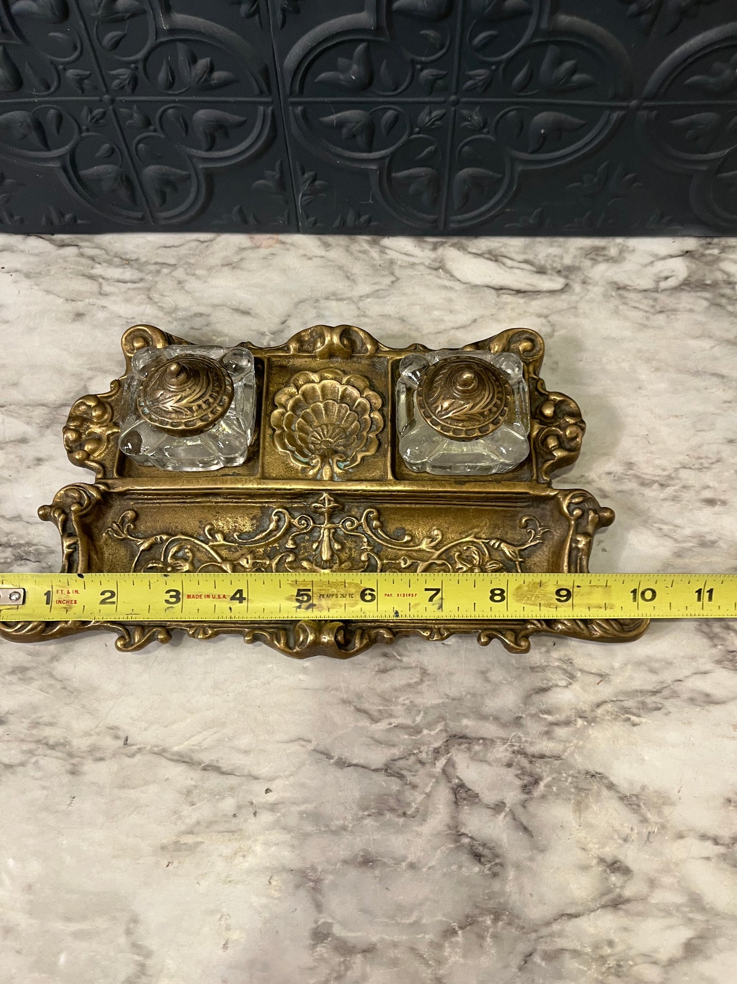 Antique Art Nouveau ink well