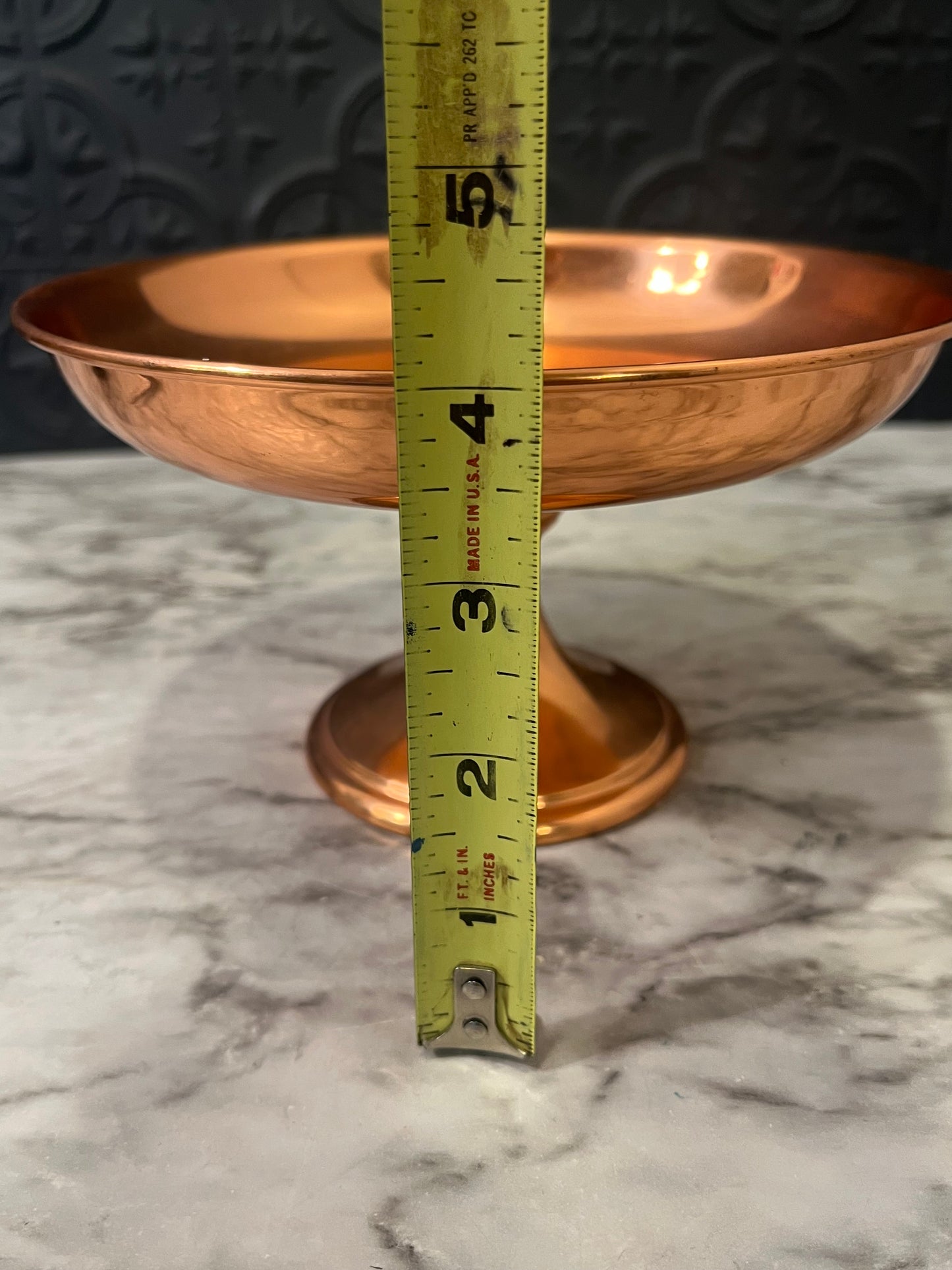 Copper Bowl with Pedestal
