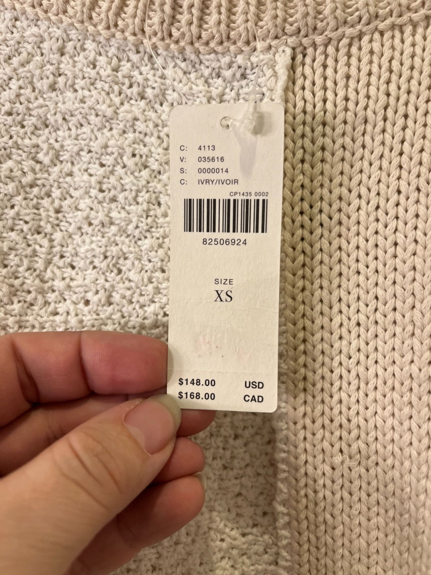 NWT Pilcro Ivory/Beige Patchwork Knit Top XS