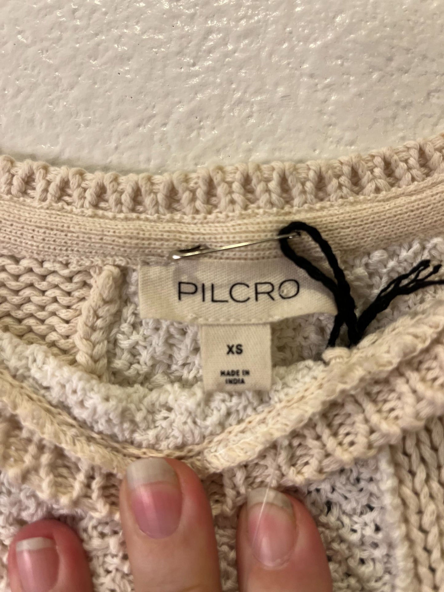 NWT Pilcro Ivory/Beige Patchwork Knit Top XS