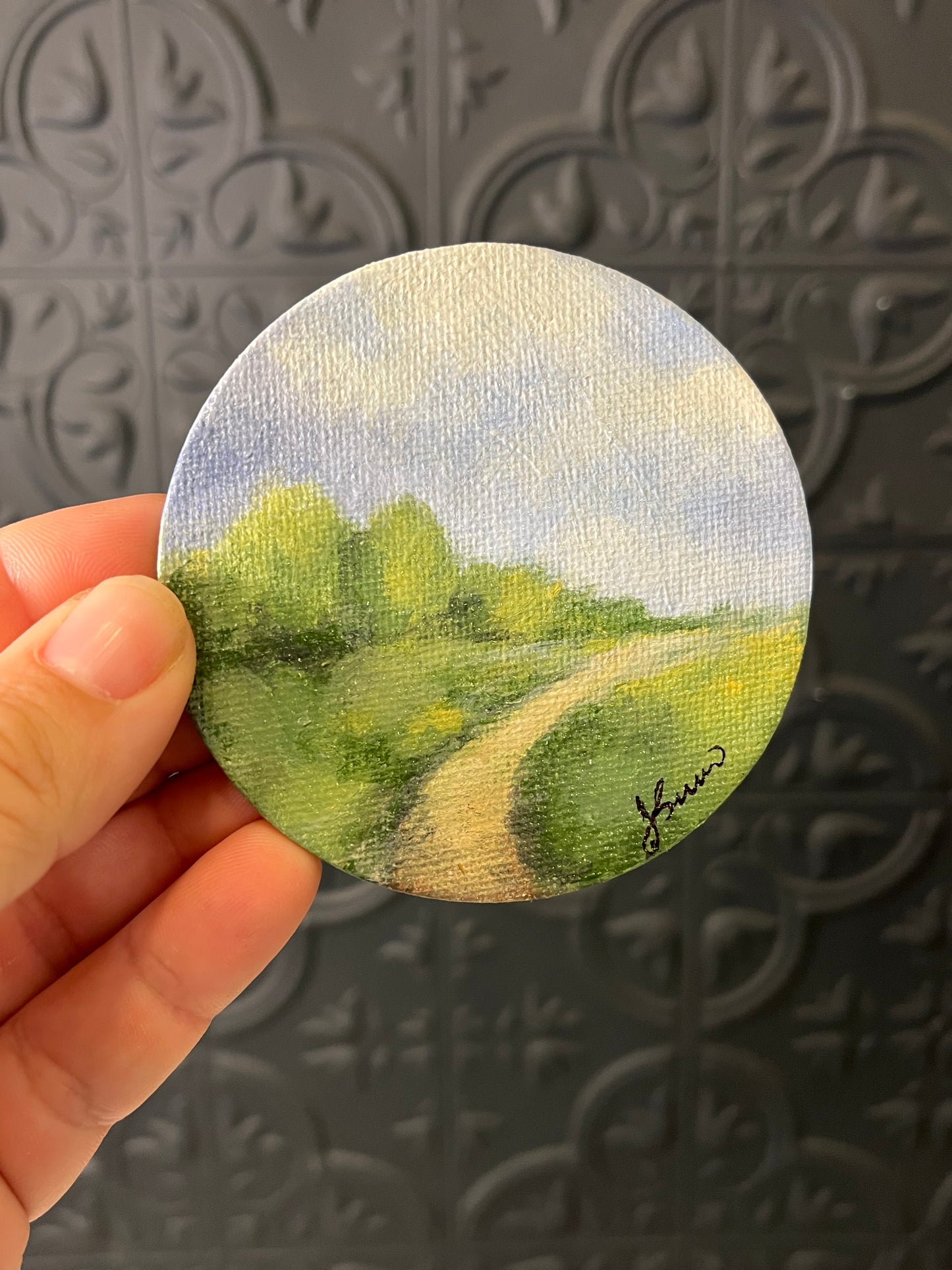 Country Path Magnet painting by Jessie
