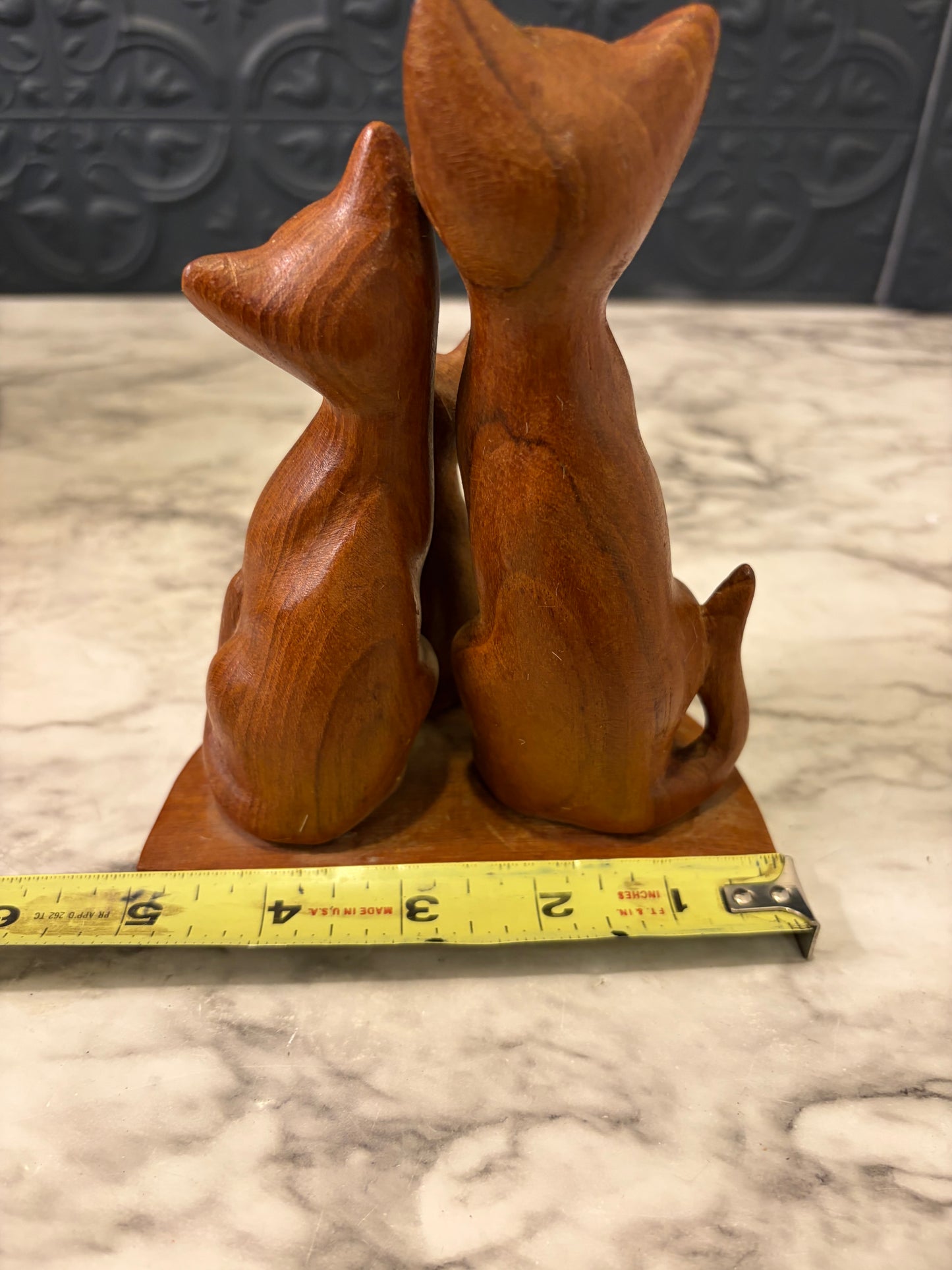 Wooden Cat Family