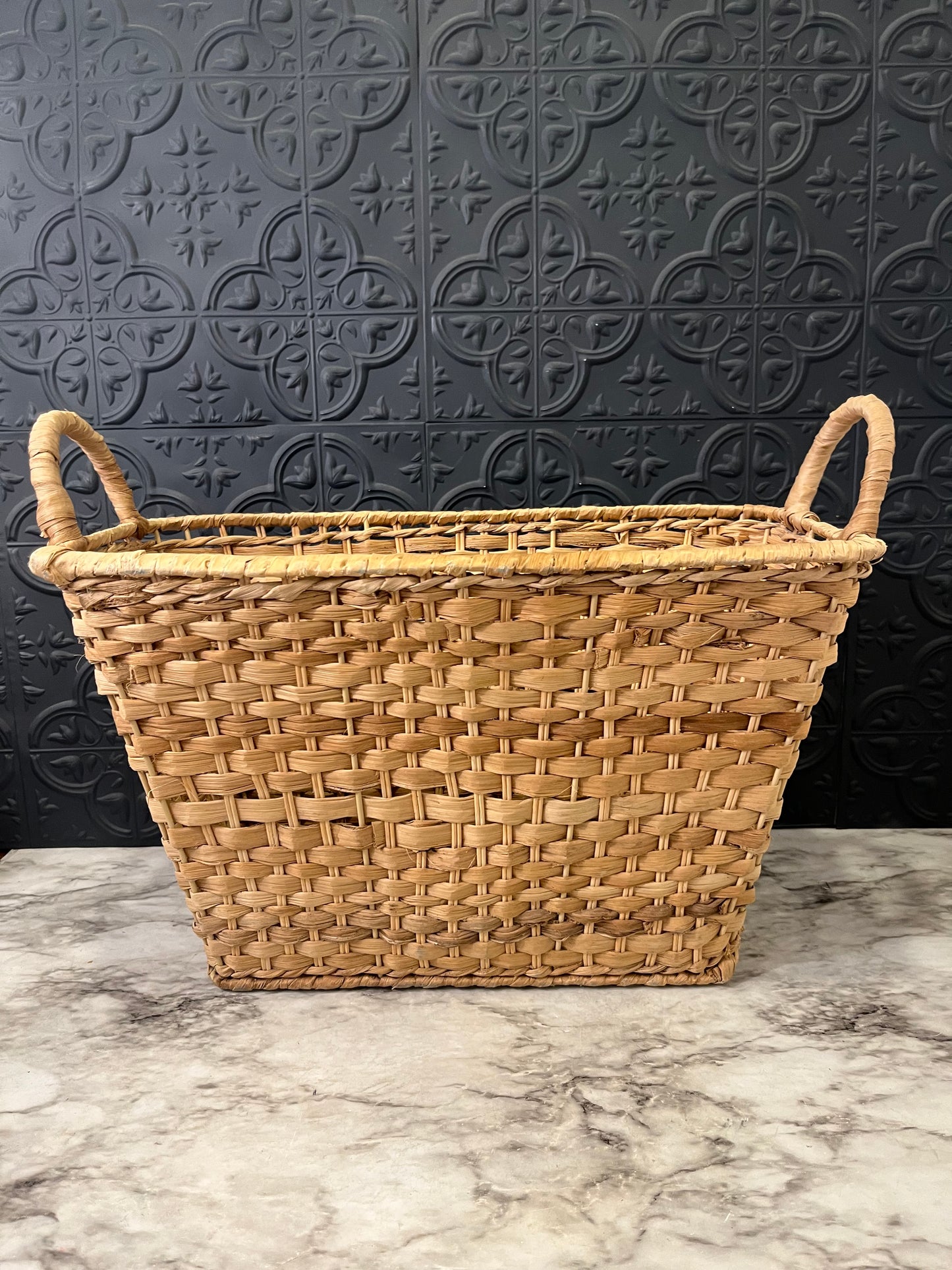 Wicker Basket Magazine Holder