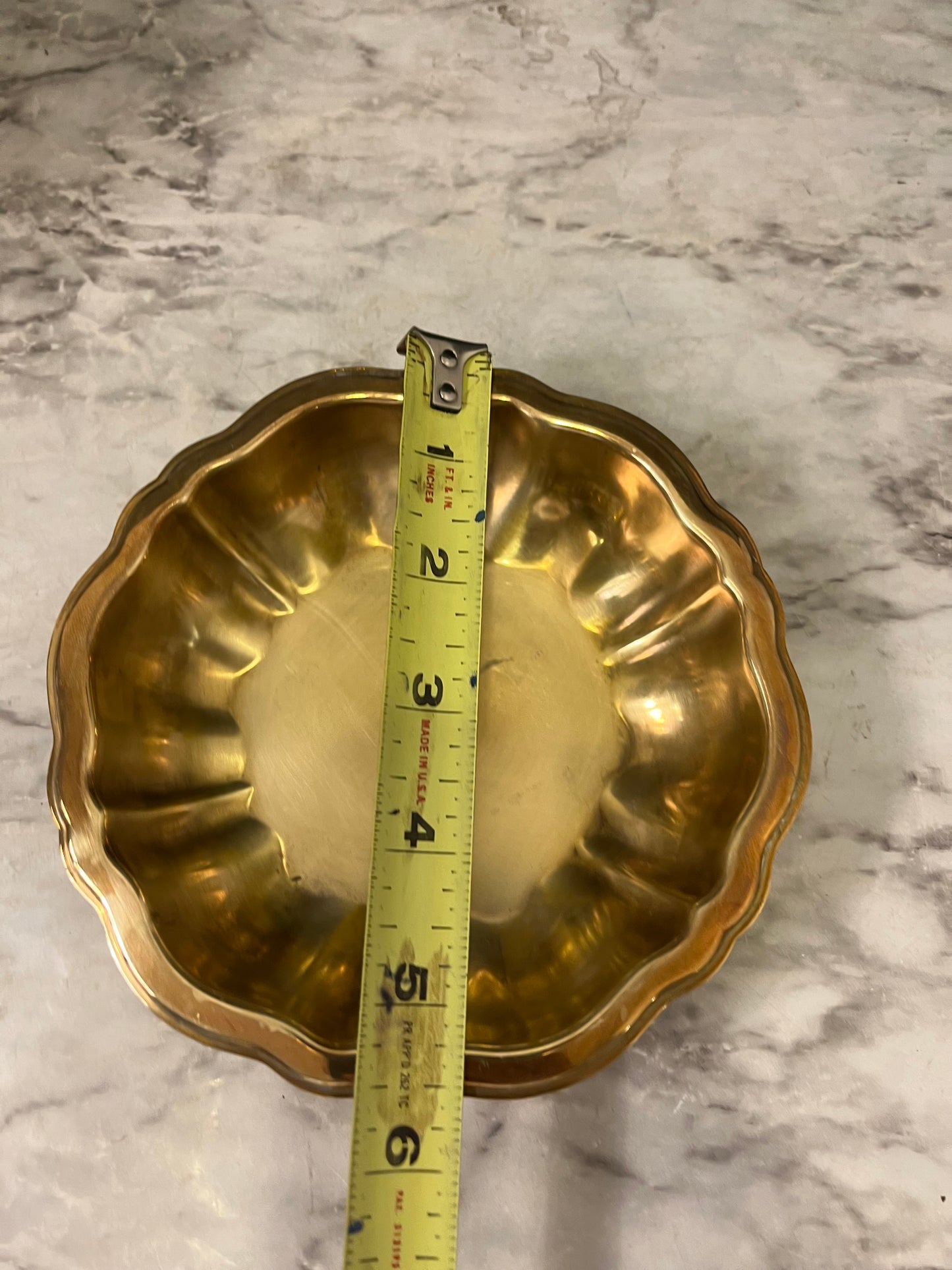 Brass Plate 5.5" Scallop edge