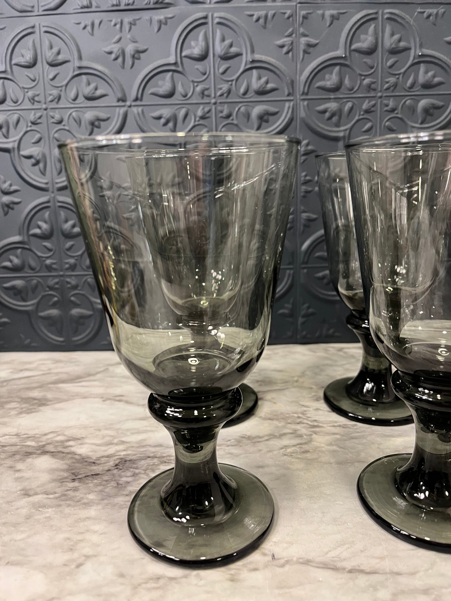 Libbey Nova Black Goblet set of 6