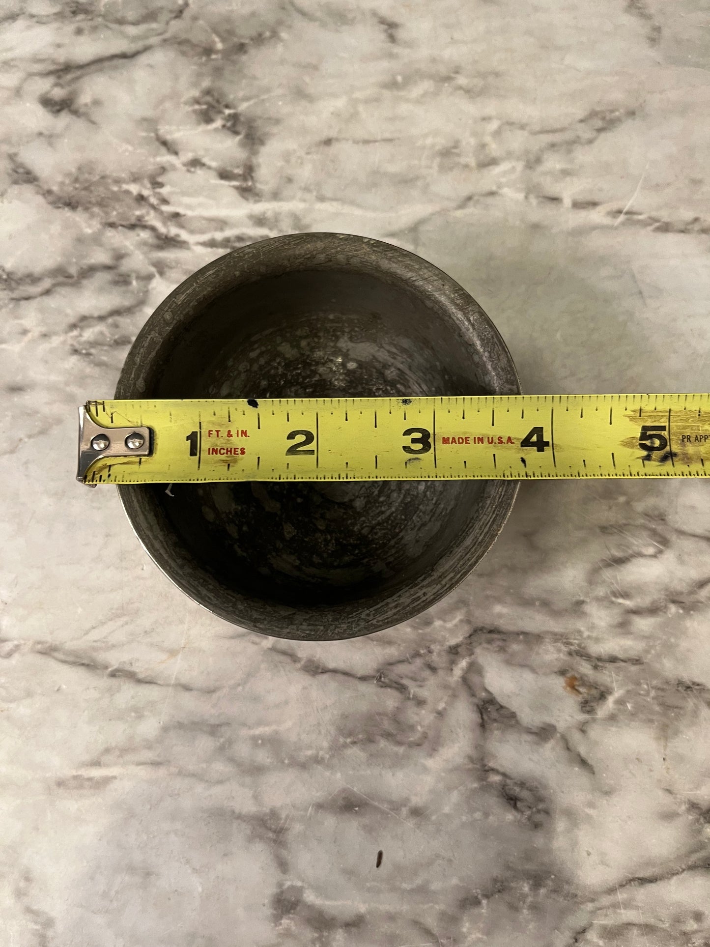 Brass Bowl with Strip of Etching