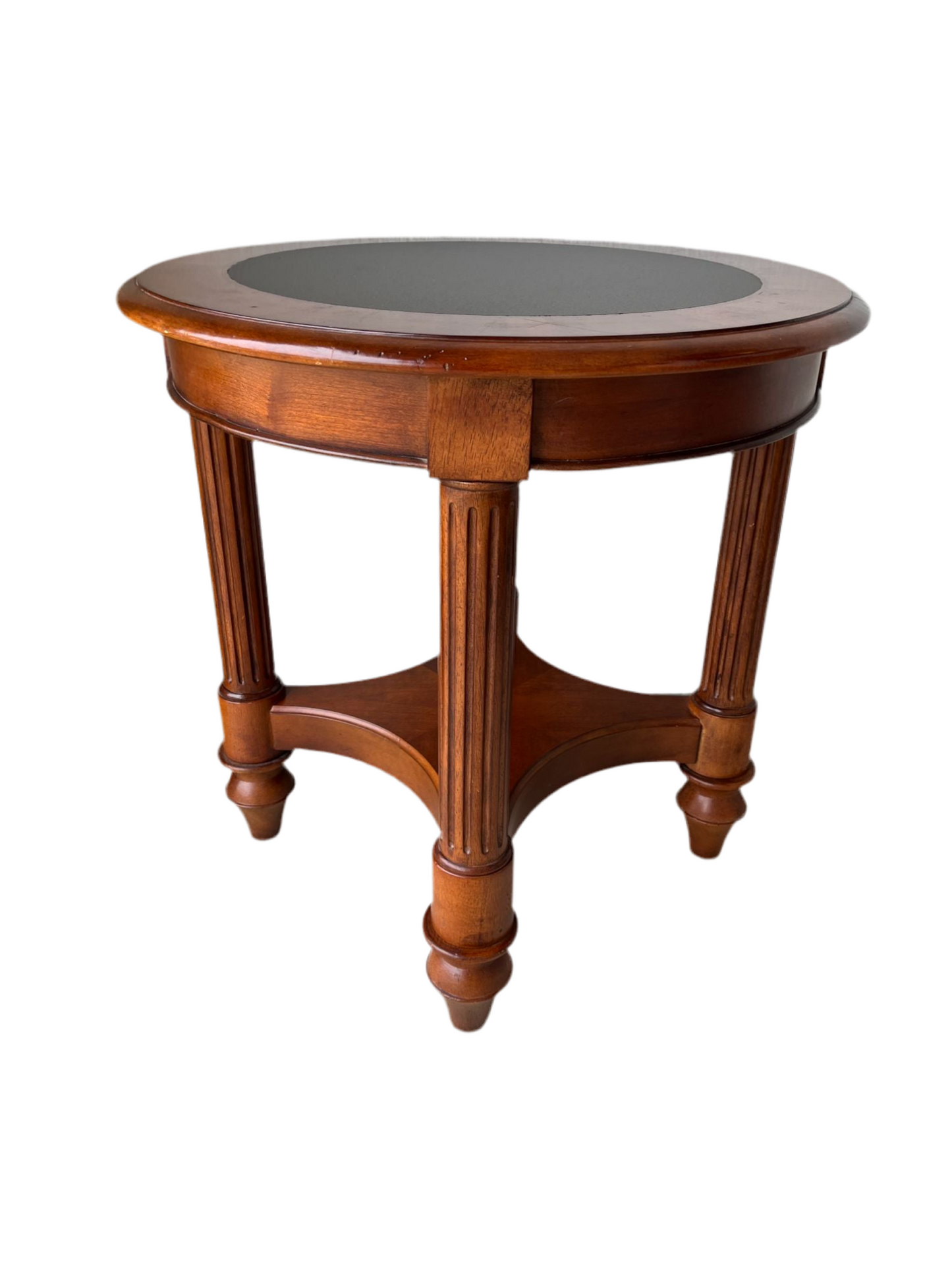 Round Wood Table With Black Center