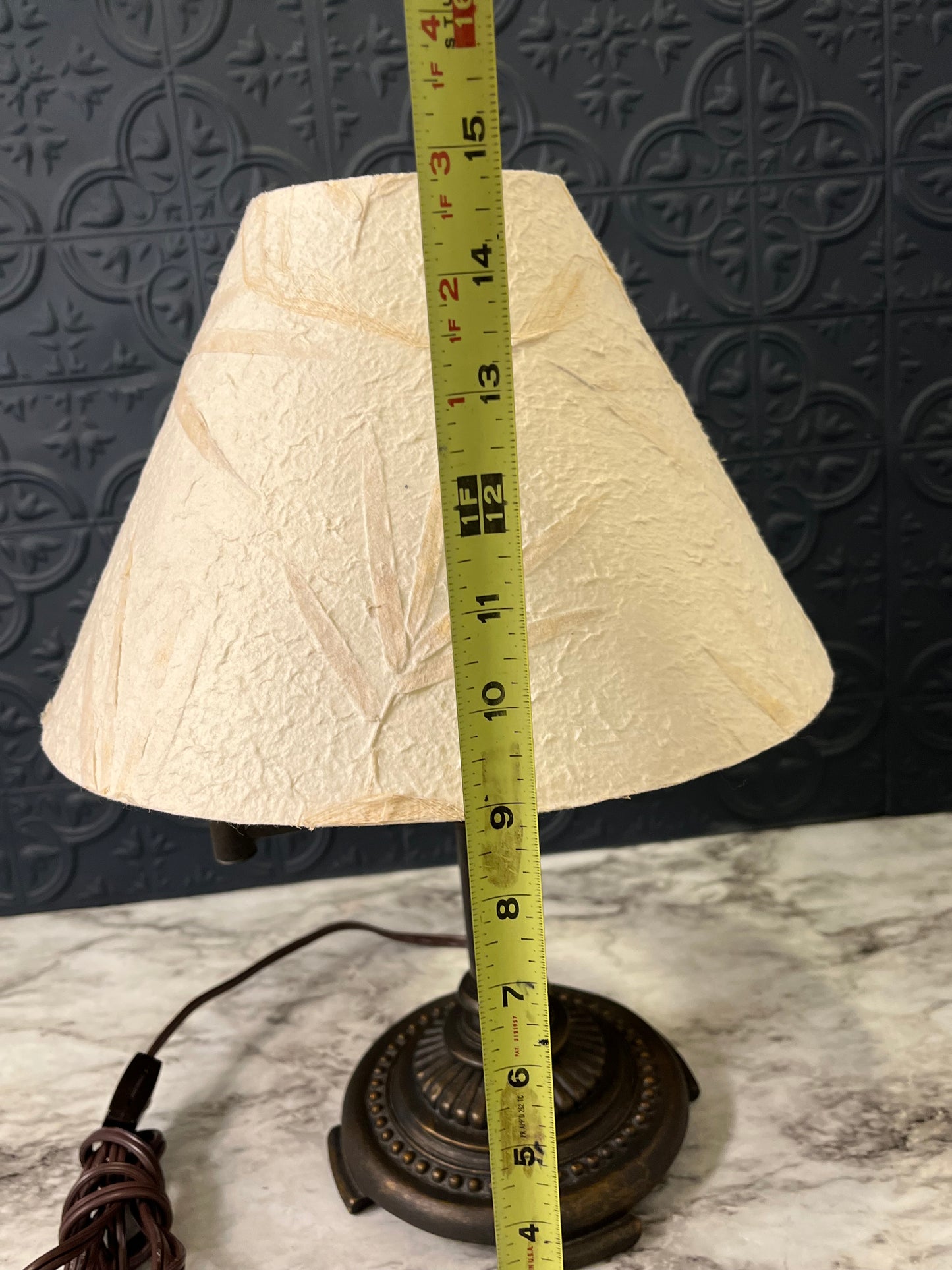 Swinging Arm Lamp with Paper Mache Shade
