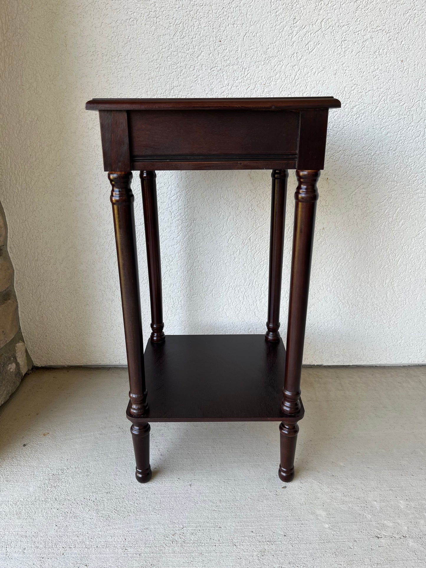 Dark Wood Plant Stand/Side Table