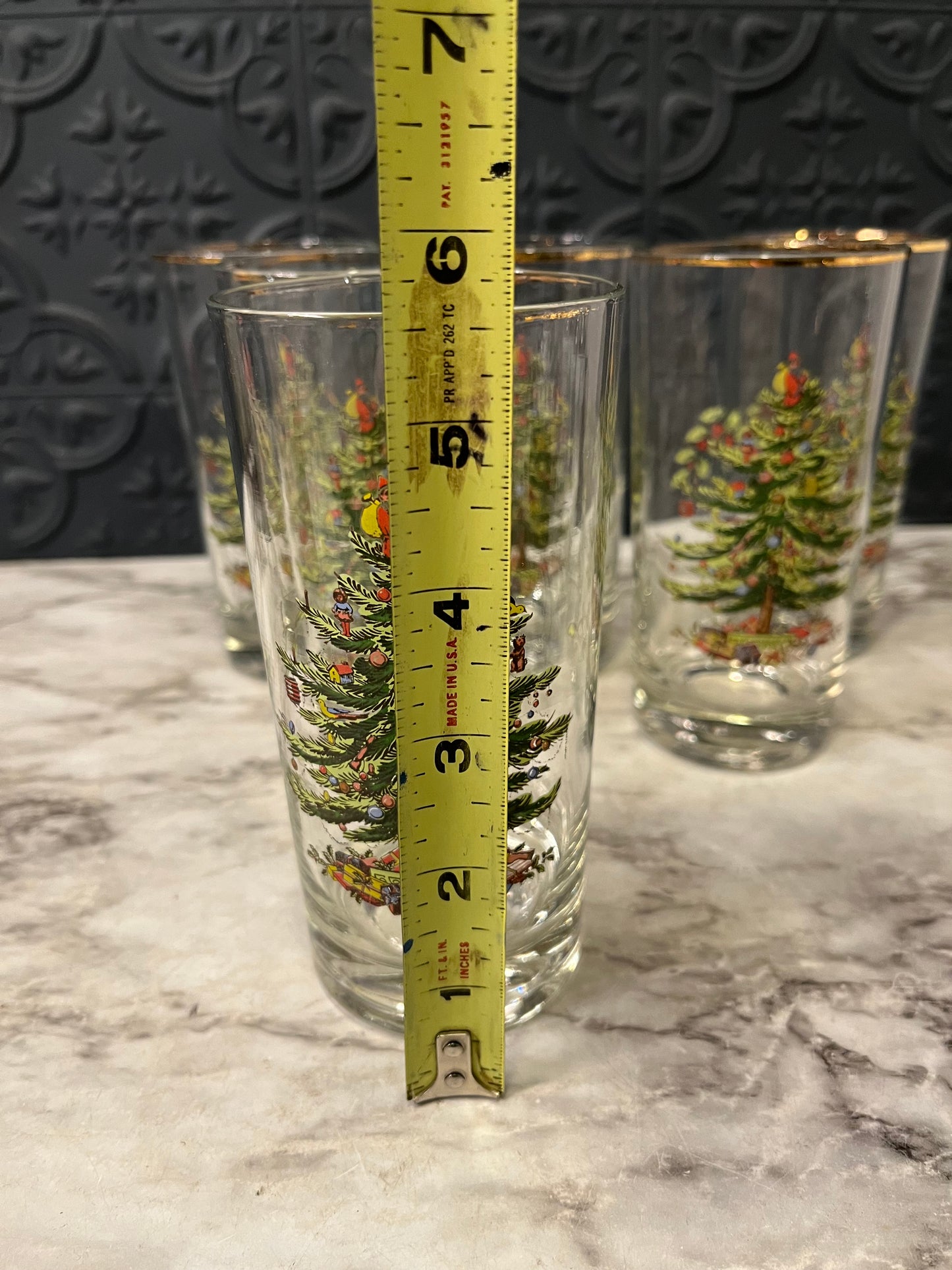Spode Christmas Tree Glasses set of 6