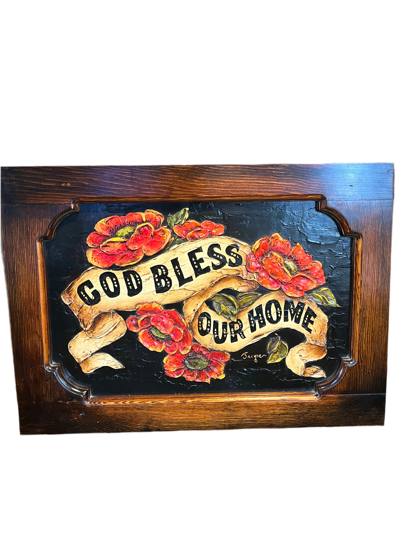 Wood God Bless our Home