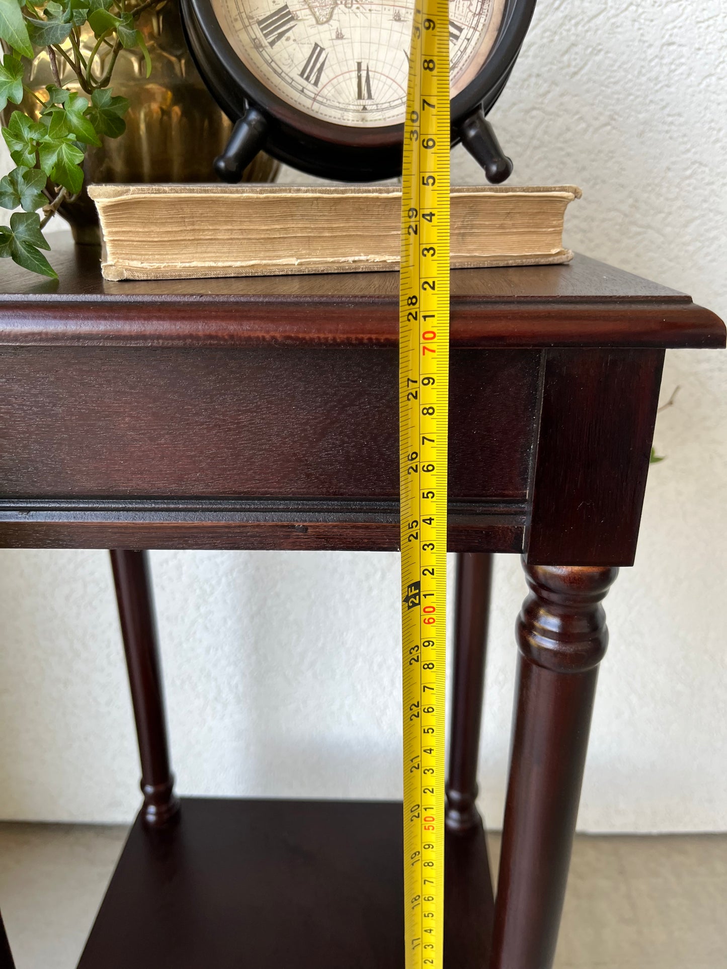 Dark Wood Plant Stand/Side Table