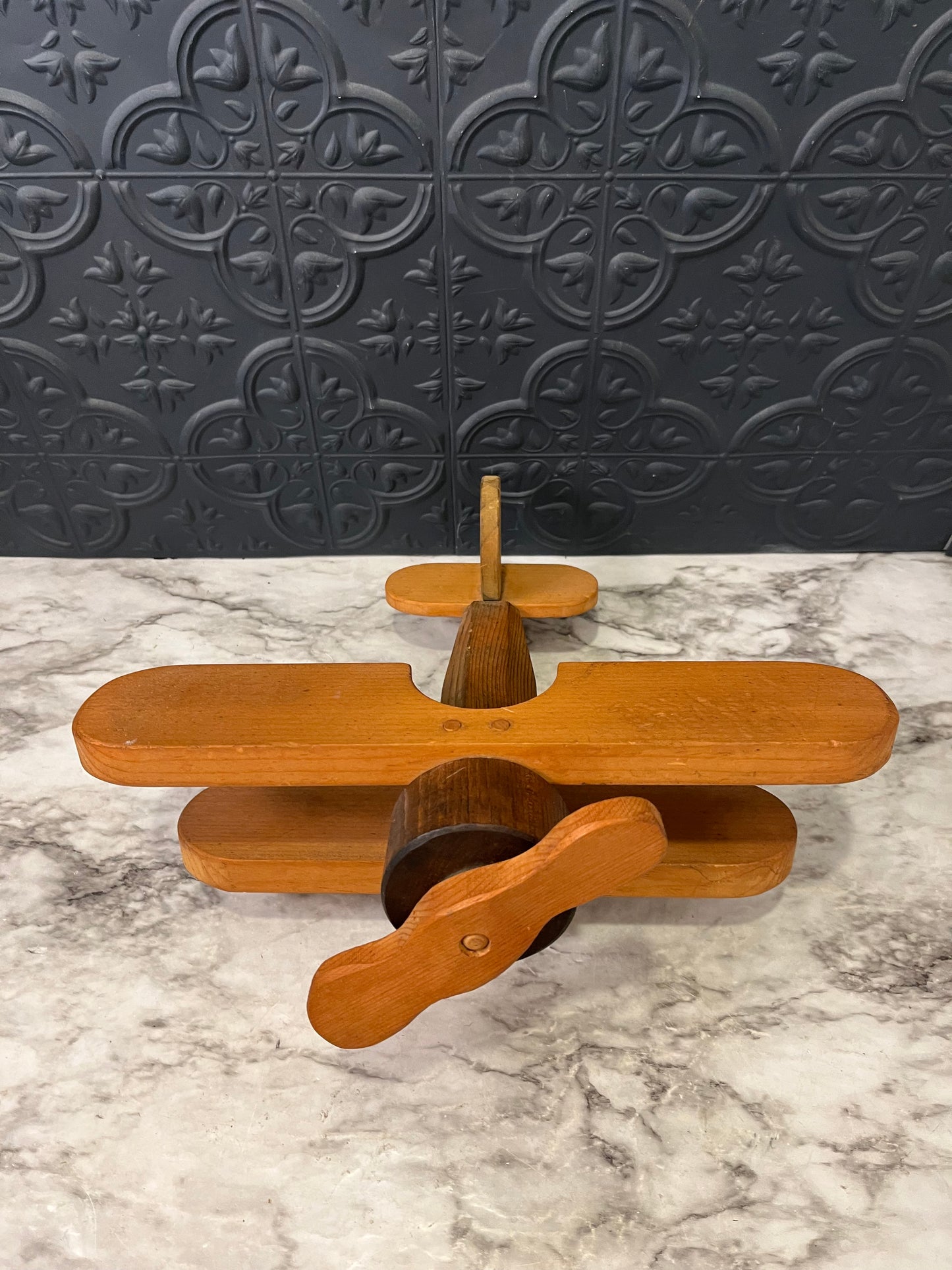 Handmade Wood Biplane