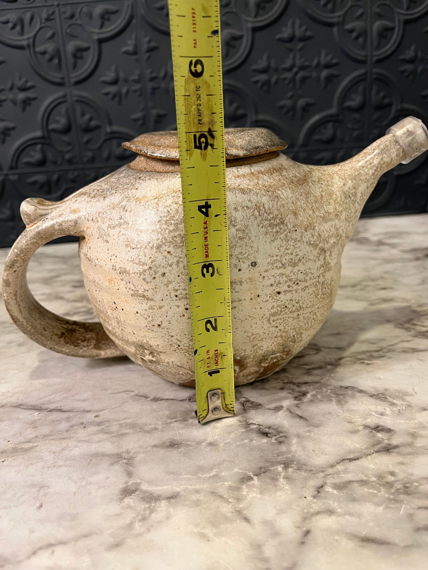 Cream Studio Pottery Teapot