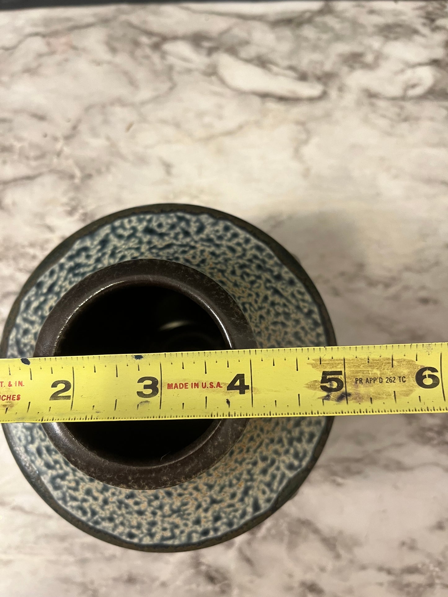Frank Stofan Blue Drip Glazed Pottery vase