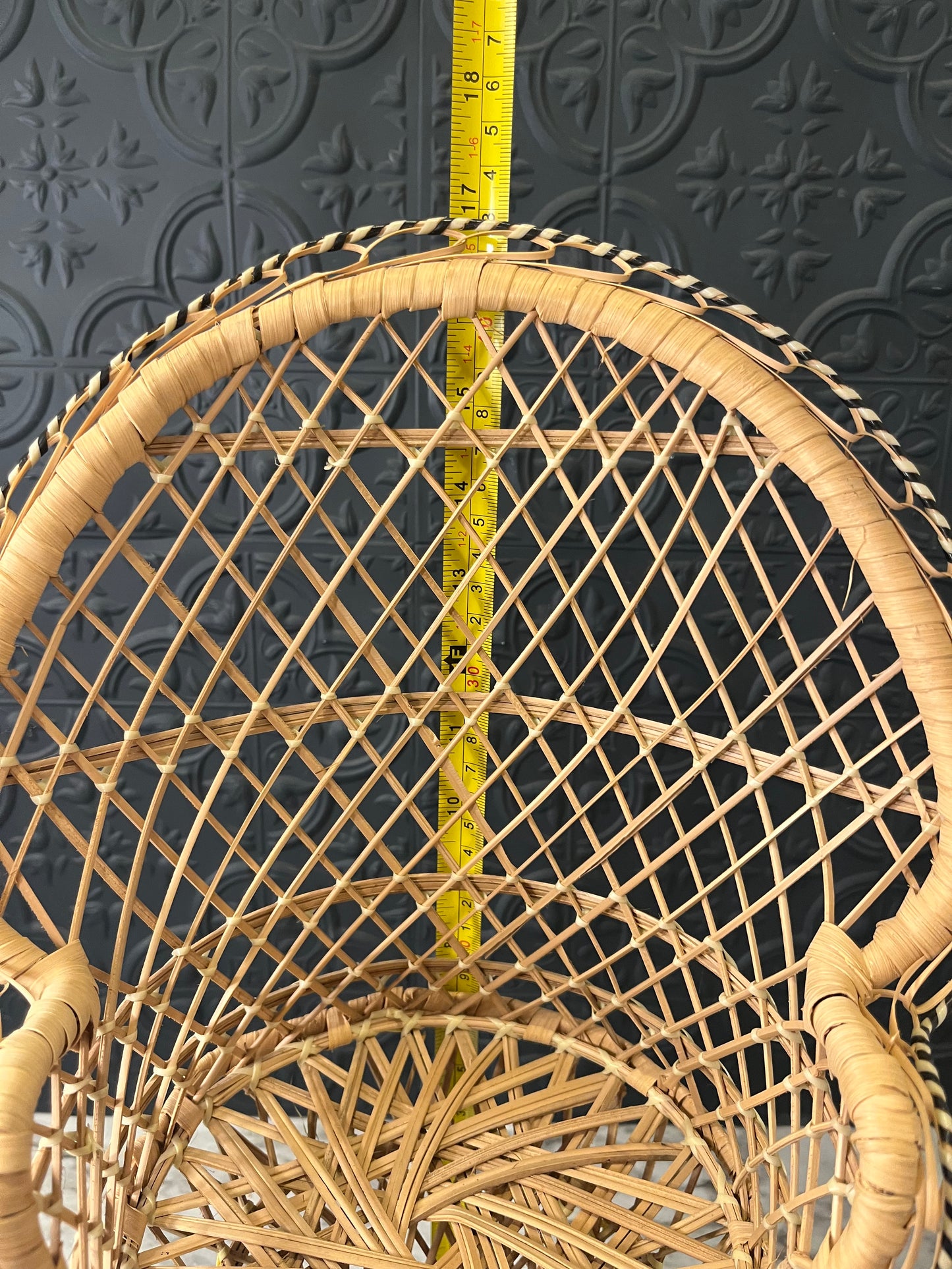 Wicker Peacock Chair for plant
