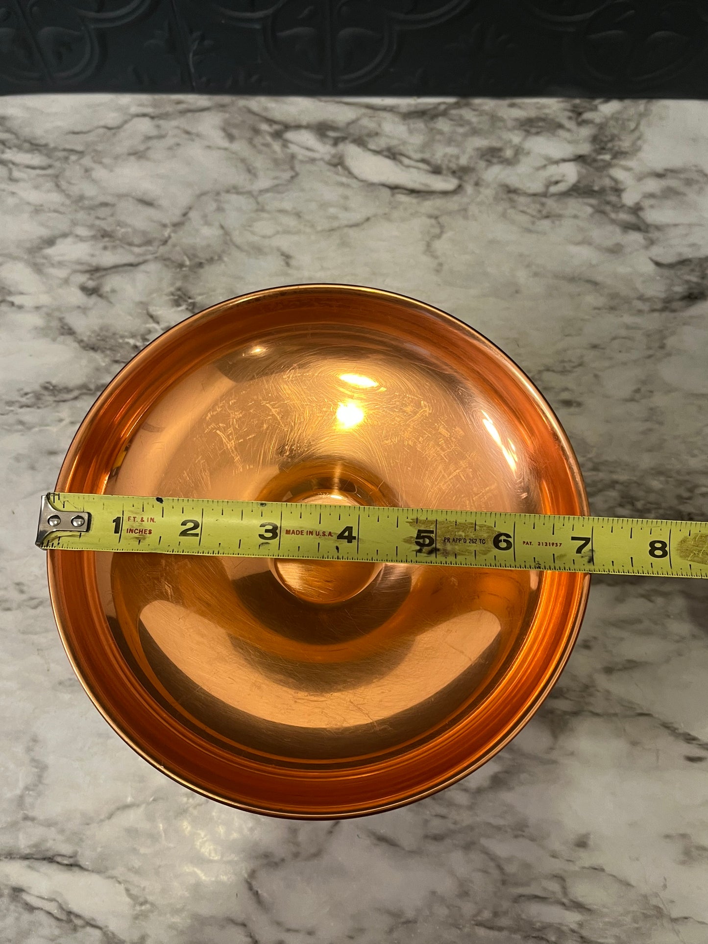 Copper Bowl with Pedestal