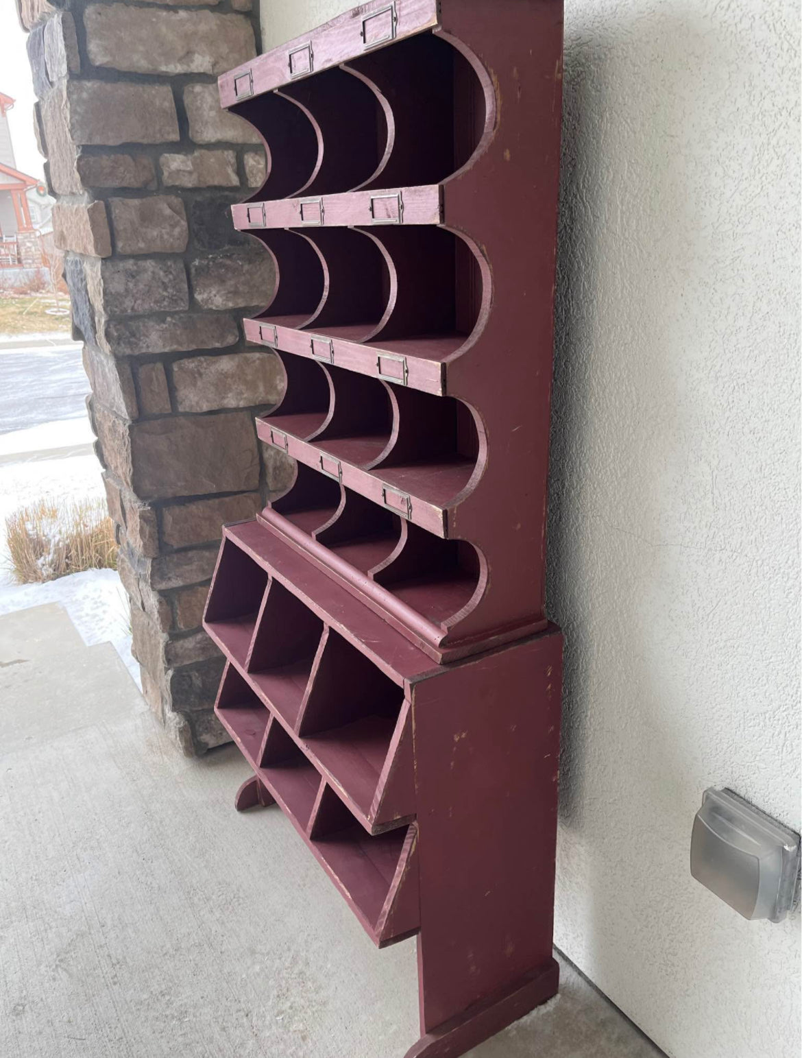 Rustic Red Cubbies
