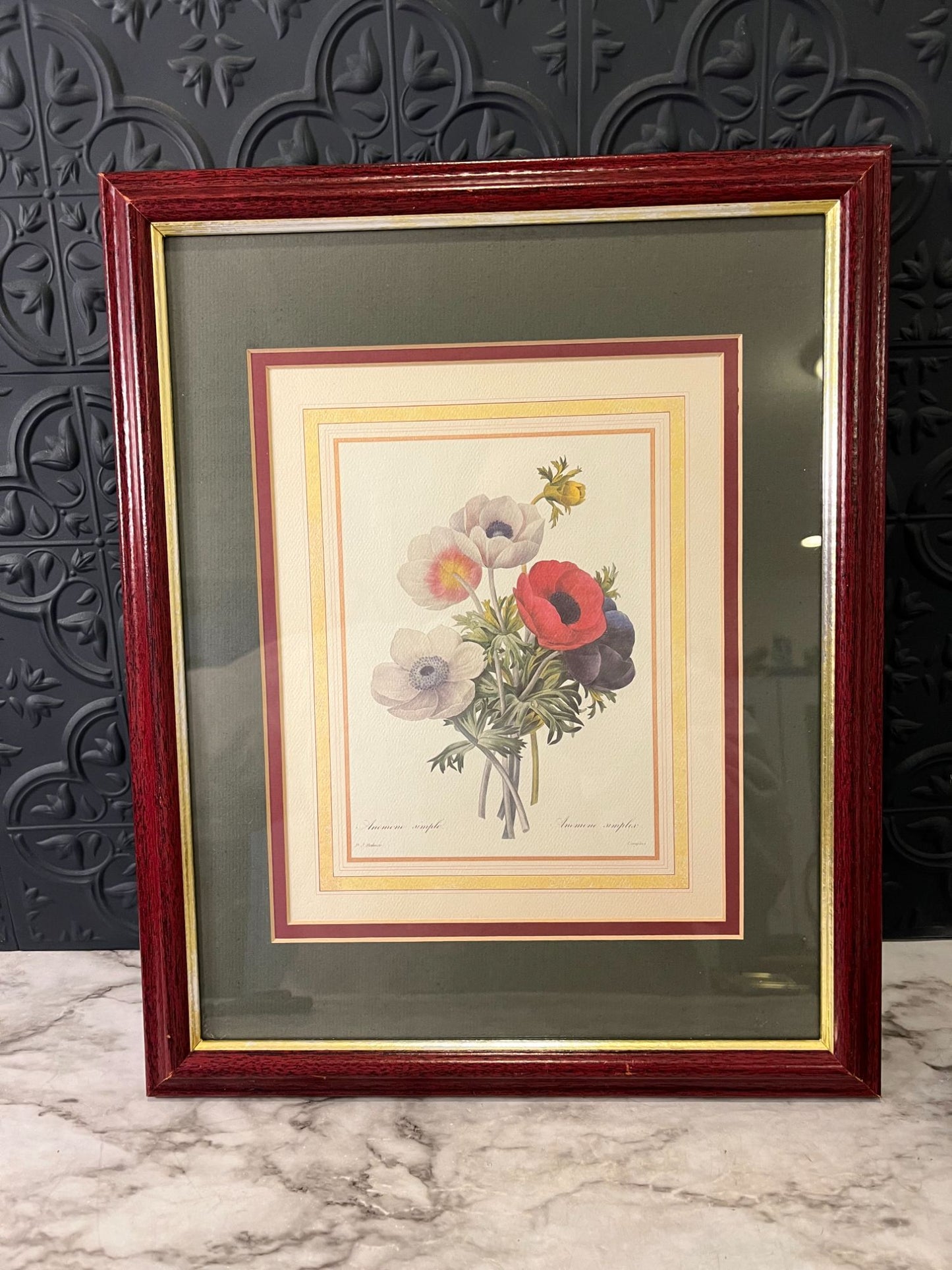 Anemone Floral Print Framed